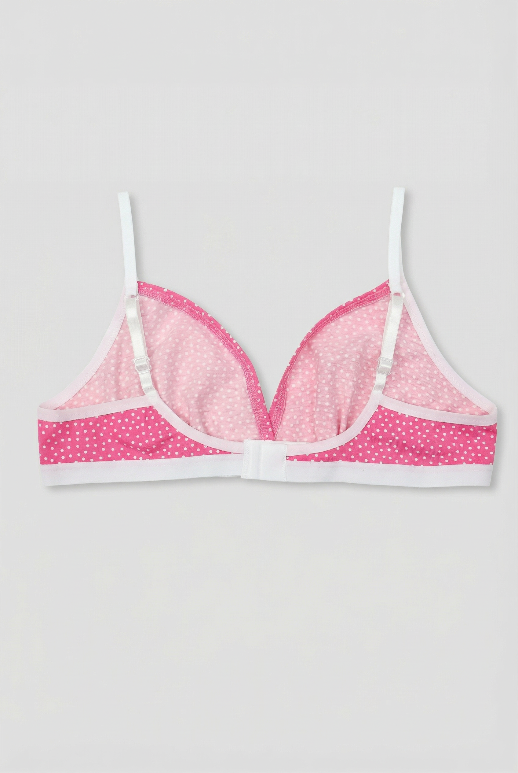 2'li Pembe, Beyaz Pamuk / Elastan Kız Çocuk Puantiyeli Bralet Set LCVICTORIA - Underwear - Westmark London EU(TR) Store Organik Pamuklu Sürdürülebilir Moda