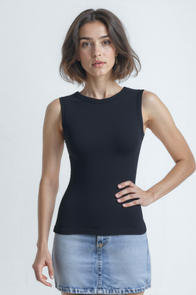 2'li Siyah Kırmızı Bisiklet Yaka Pamuklu Kısa Kollu Kadın T-Shirt CHARLOTTE S/L TOP - Tops - Westmark London EU(TR) Store Organik Pamuklu Sürdürülebilir Moda
