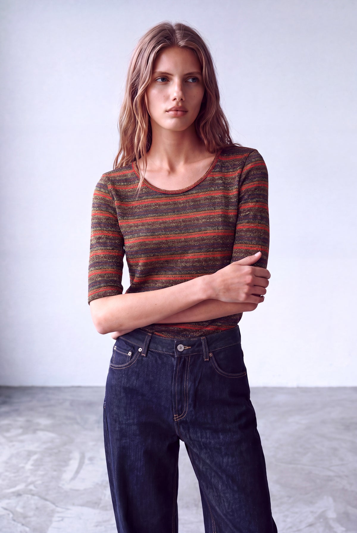 Işıltılı Çok Renkli Kadın Işıltılı Çok Renkli Viskon Karışımlı Bisiklet Yaka 2/4 Kol Işıltılı kumaş Bluz WILLOW - Top - Westmark London EU(TR) Store Organik Pamuklu Sürdürülebilir Moda