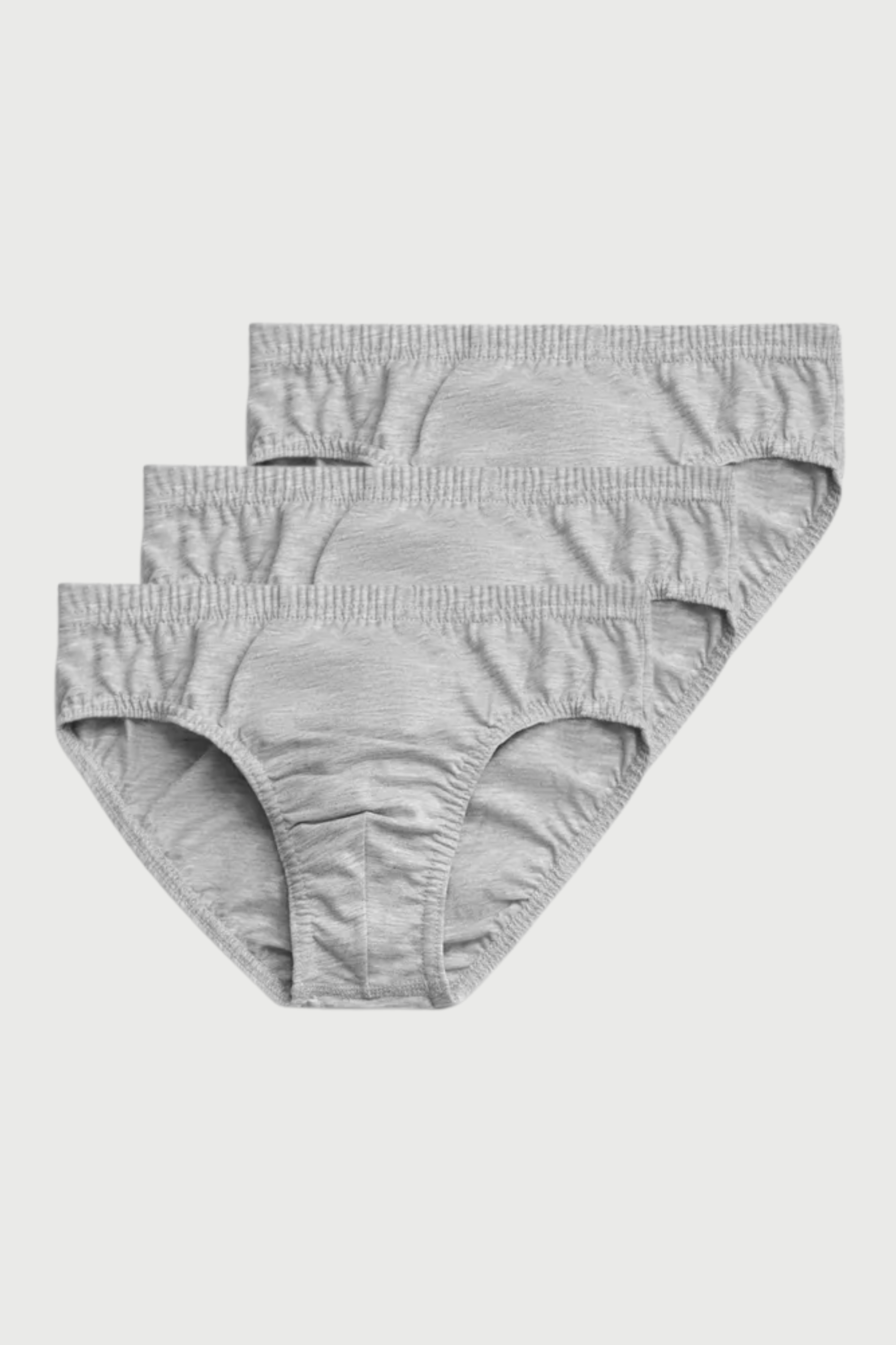 3'lü Gri Pamuk / Elastan Erkek Slip Külot Set LCDENIS - Underwear - Westmark London EU(TR) Store Organik Pamuklu Sürdürülebilir Moda