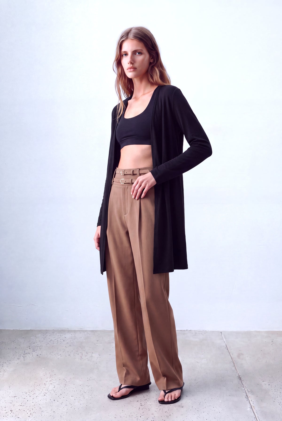 Siyah Kadın Siyah Viskon Karışımlı V Yaka Uzun Kollu Düğmesiz Midi Boy Uzun Hırka VICTORIA - Cardigan - Westmark London EU(TR) Store Organik Pamuklu Sürdürülebilir Moda