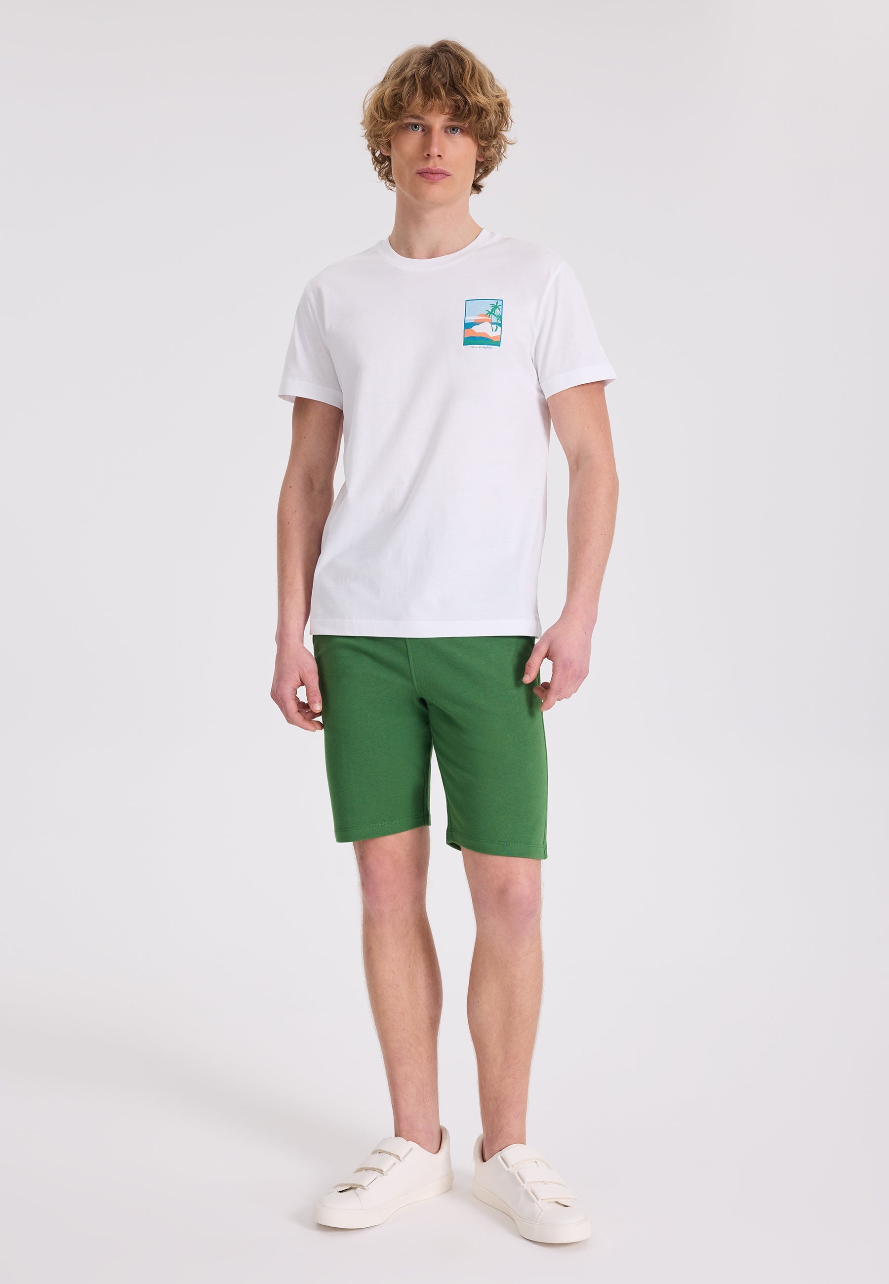 Yeşil Pamuklu Regular Fit Erkek Şort CORE - Shorts - Westmark London EU(TR) Store Organik Pamuklu Sürdürülebilir Moda
