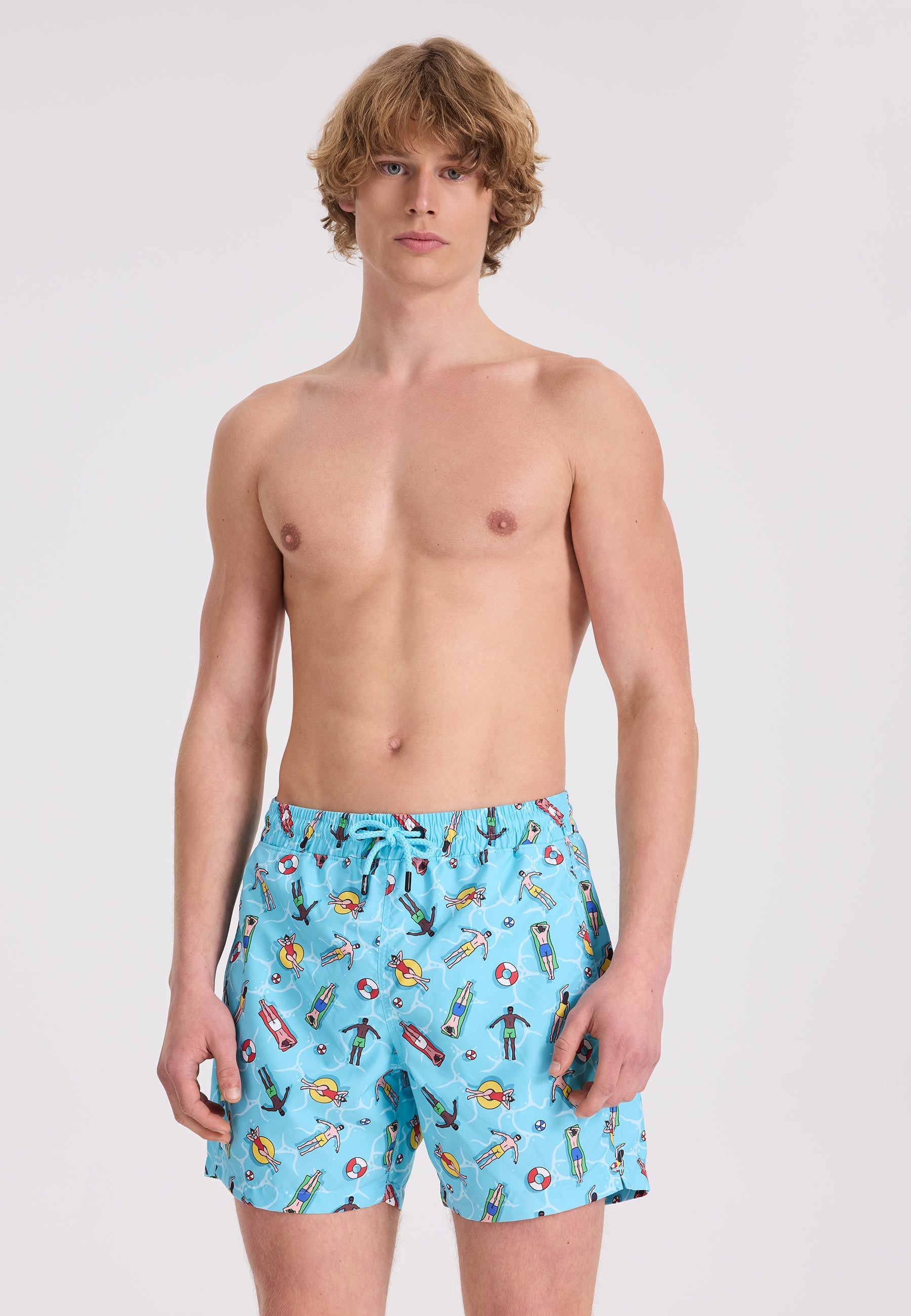 Mavi Havuz Baskılı Regular Fit Erkek Deniz Şortu WMICON - Swim Shorts - Westmark London EU(TR) Store Organik Pamuklu Sürdürülebilir Moda