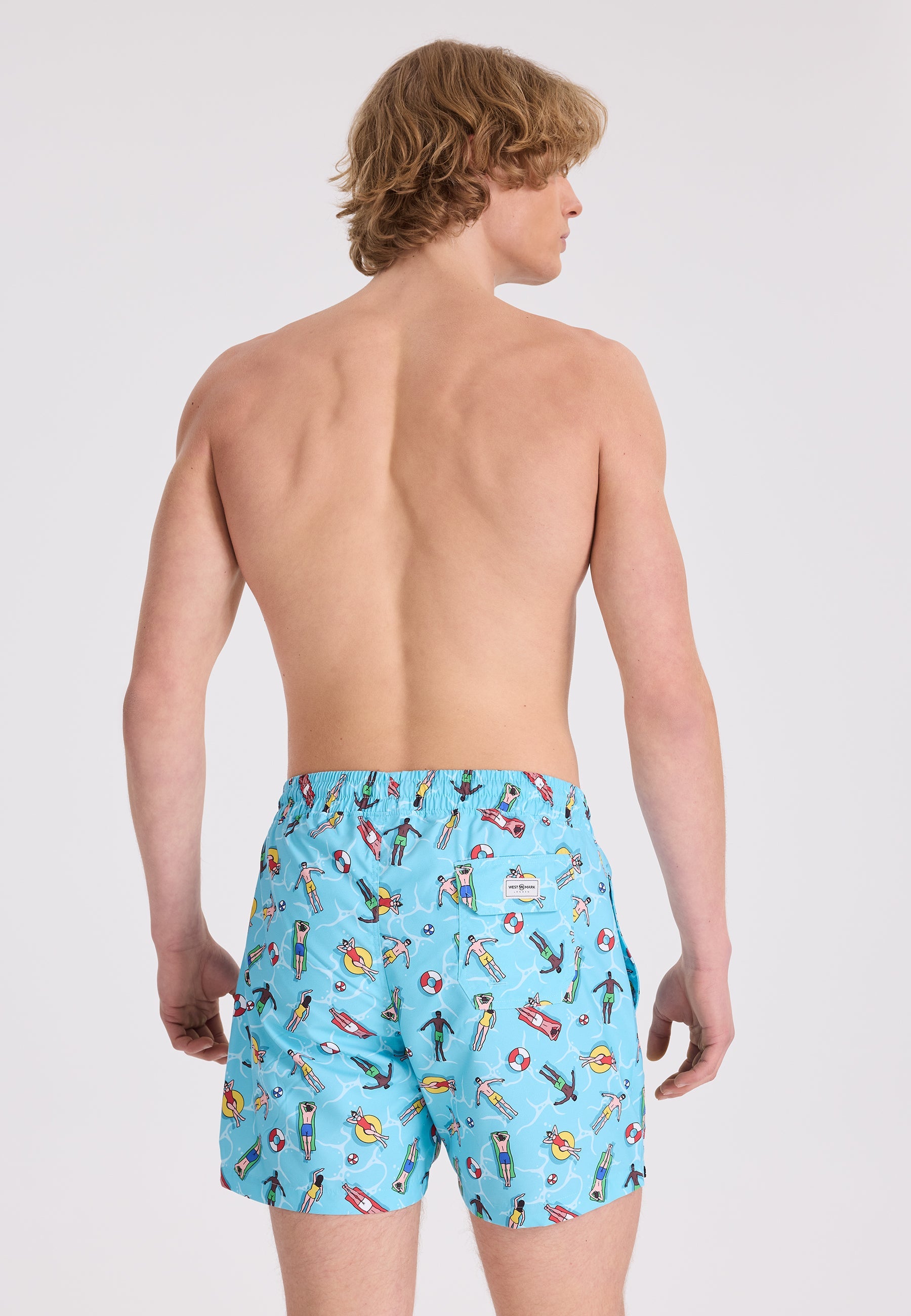 Mavi Havuz Baskılı Regular Fit Erkek Deniz Şortu WMICON - Swim Shorts - Westmark London EU(TR) Store Organik Pamuklu Sürdürülebilir Moda