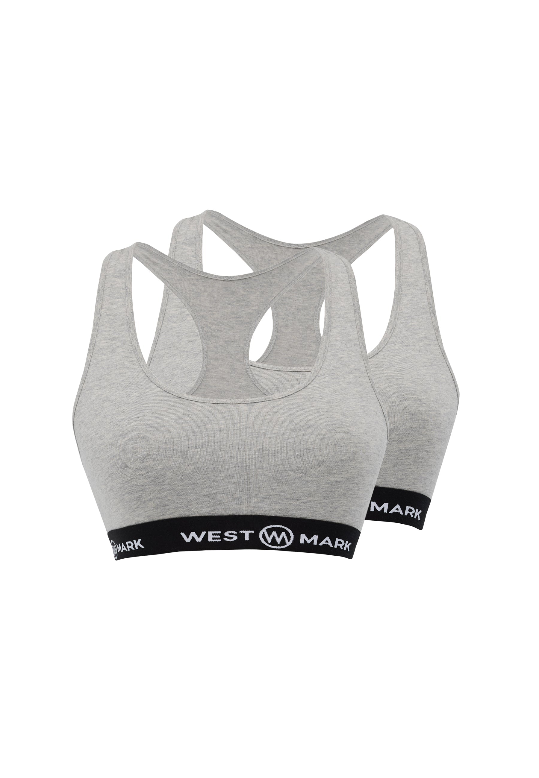 2’li Gri Pamuk Elastan Karışımı Kadın Büstiyer LILY - Underwear - Westmark London EU(TR) Store Organik Pamuklu Sürdürülebilir Moda