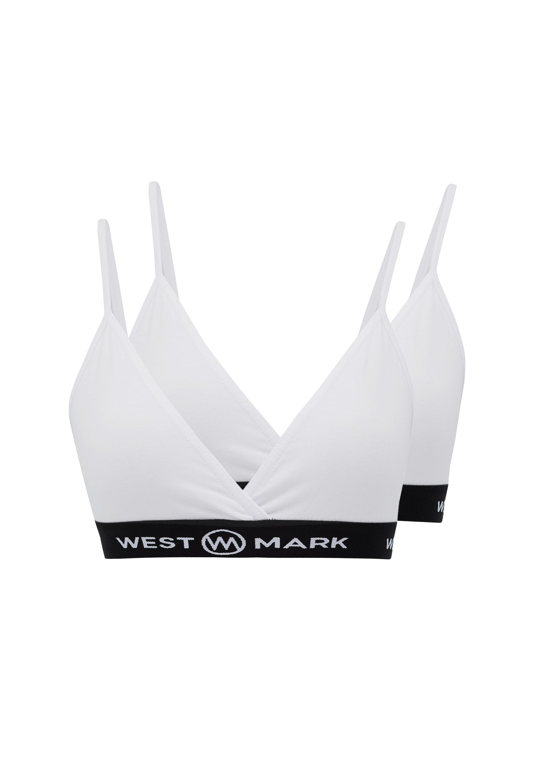 2’li Beyaz Pamuk Elastan Karışımı Kadın Triangle Bralet Sütyen LILY - Underwear - Westmark London EU(TR) Store Organik Pamuklu Sürdürülebilir Moda