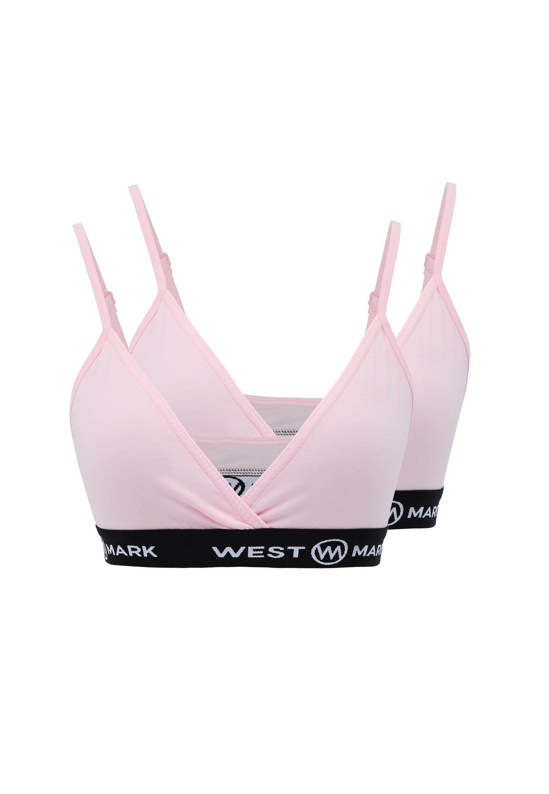 2’li Pembe Pamuk Elastan Karışımı Kadın Triangle Bralet Sütyen LILY - Underwear - Westmark London EU(TR) Store Organik Pamuklu Sürdürülebilir Moda