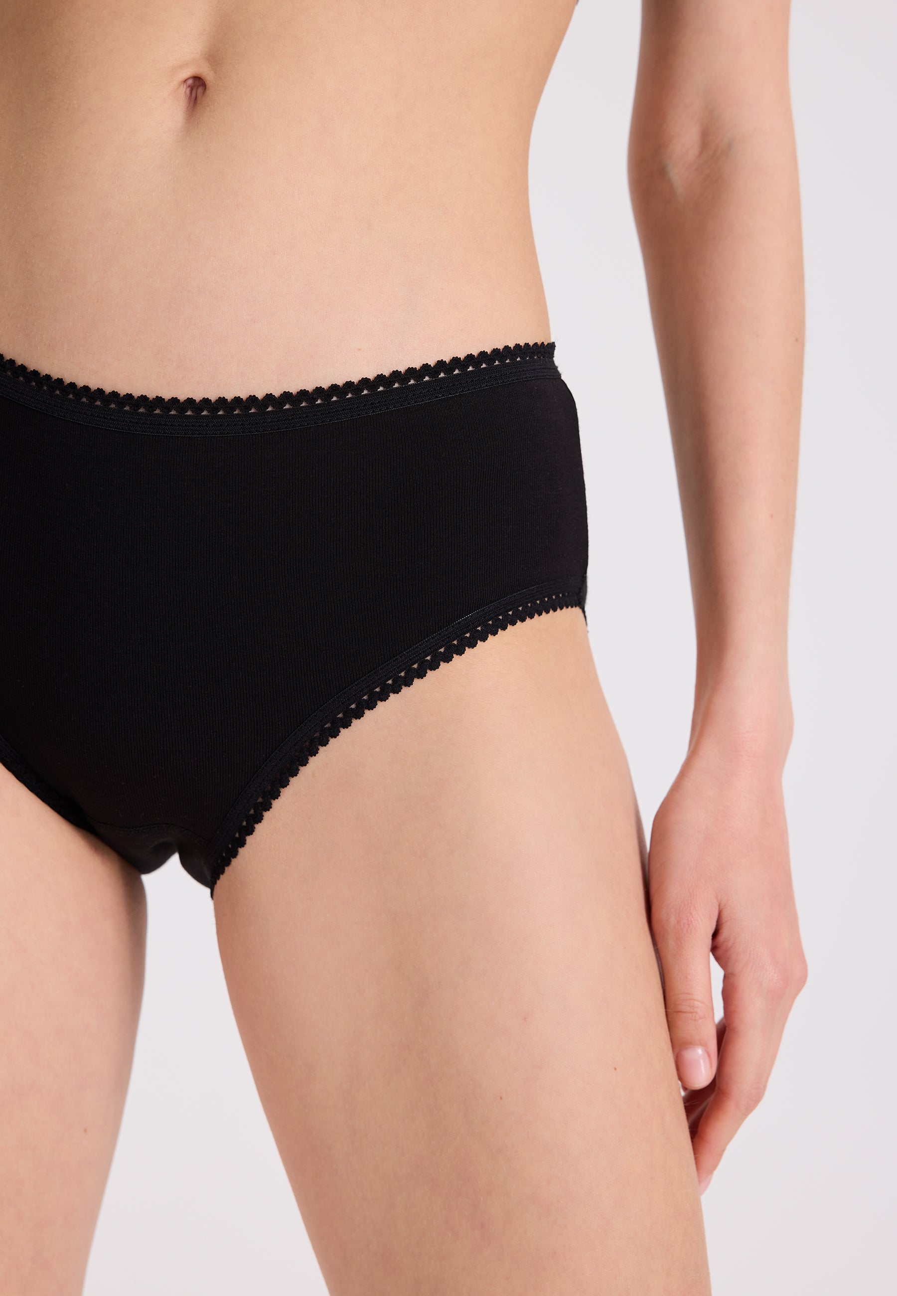 5’li Ten Rengi, Beyaz, Siyah Pamuklu Midi Boy Kadın Slip EVA RIB MIDI - Underwear - Westmark London EU(TR) Store Organik Pamuklu Sürdürülebilir Moda