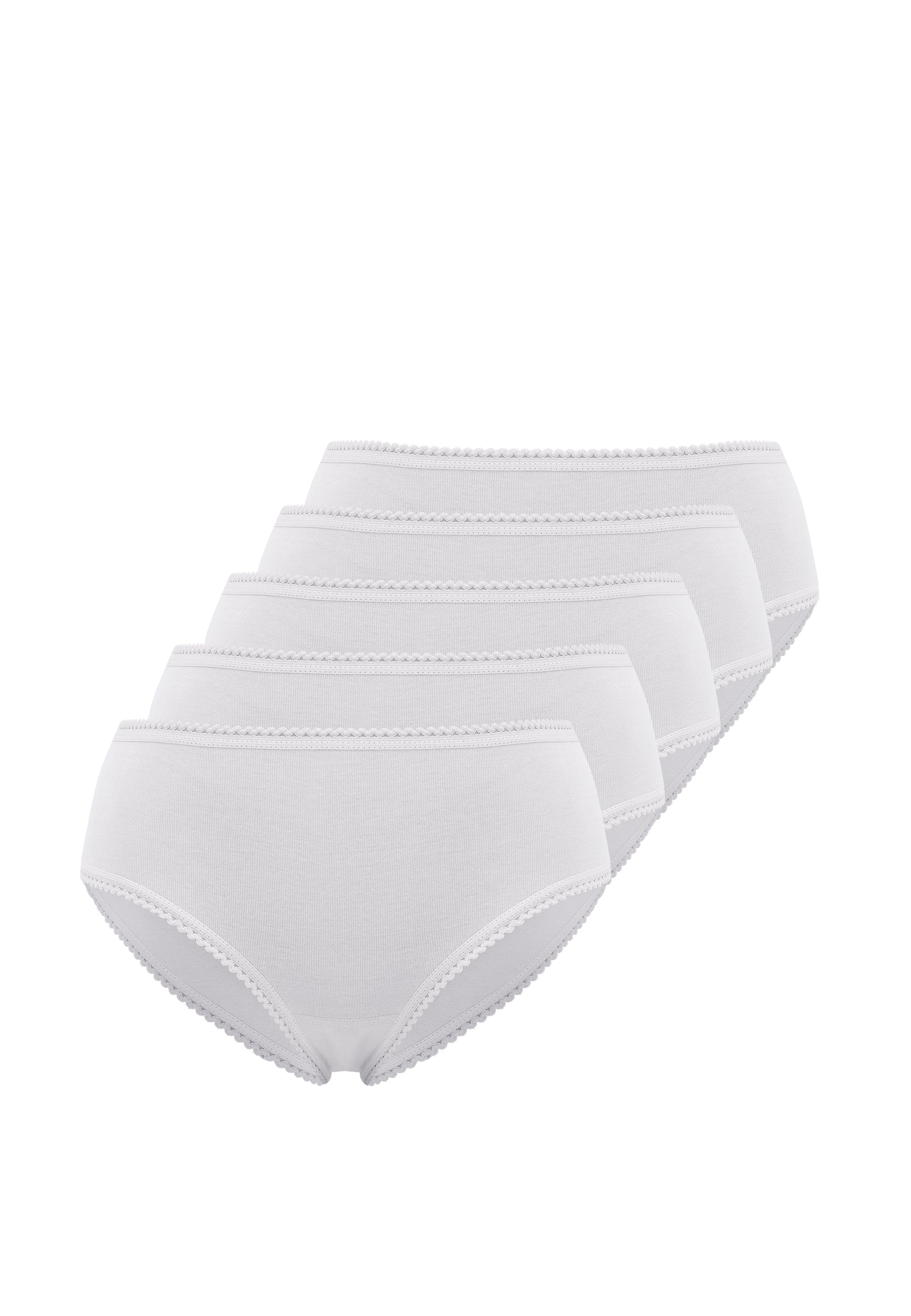 5’li Beyaz Pamuklu Midi Boy Kadın Slip EVA RIB MIDI - Underwear - Westmark London EU(TR) Store Organik Pamuklu Sürdürülebilir Moda