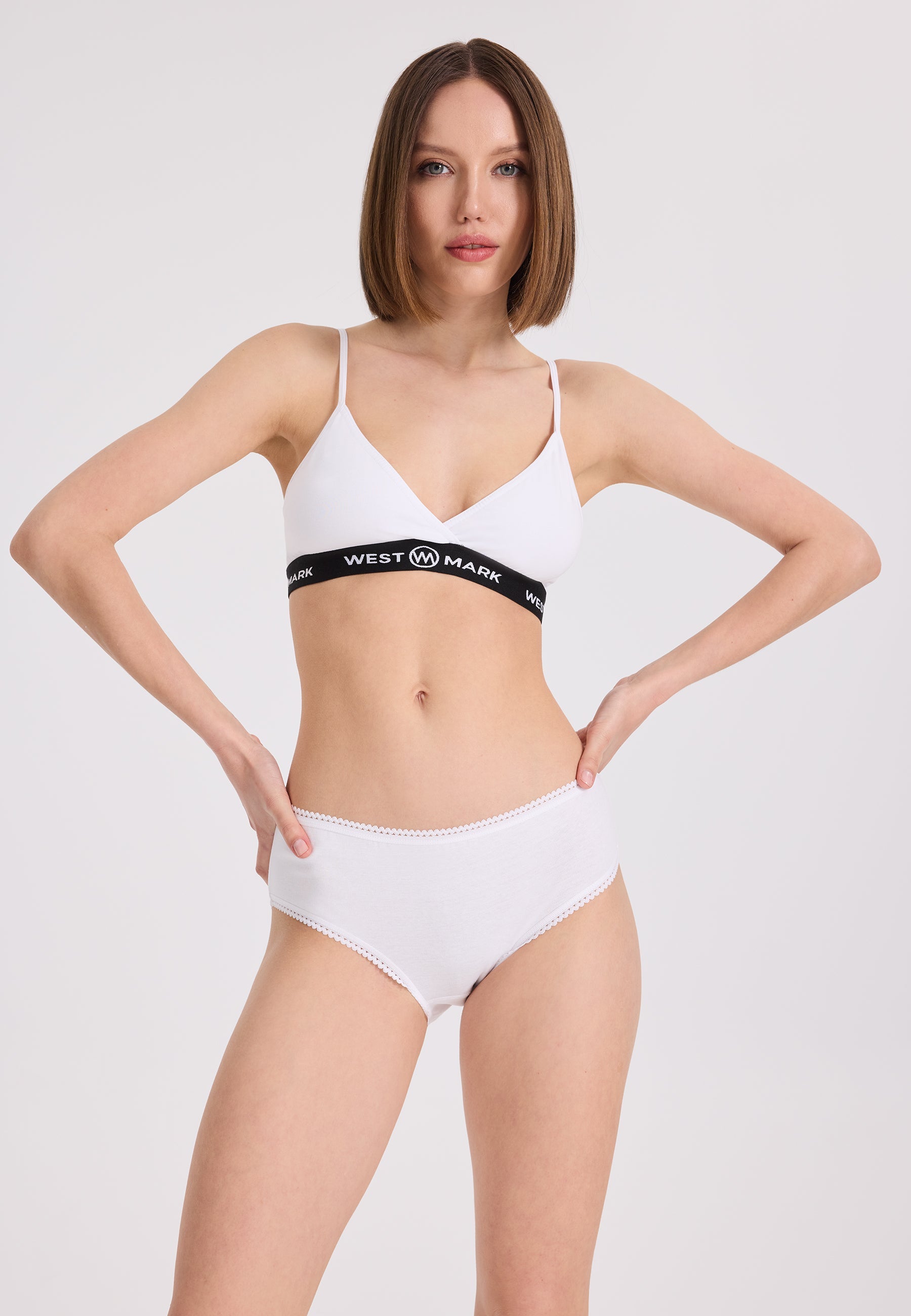 5’li Beyaz Pamuklu Midi Boy Kadın Slip EVA RIB MIDI - Underwear - Westmark London EU(TR) Store Organik Pamuklu Sürdürülebilir Moda