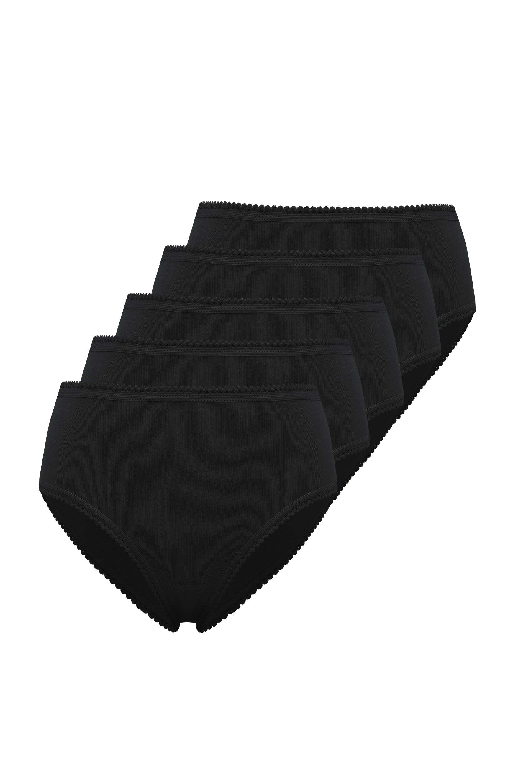 5’li Siyah Pamuklu Maxi Boy Yüksel Bel Kadın Slip EVA RIB MAXI - Underwear - Westmark London EU(TR) Store Organik Pamuklu Sürdürülebilir Moda