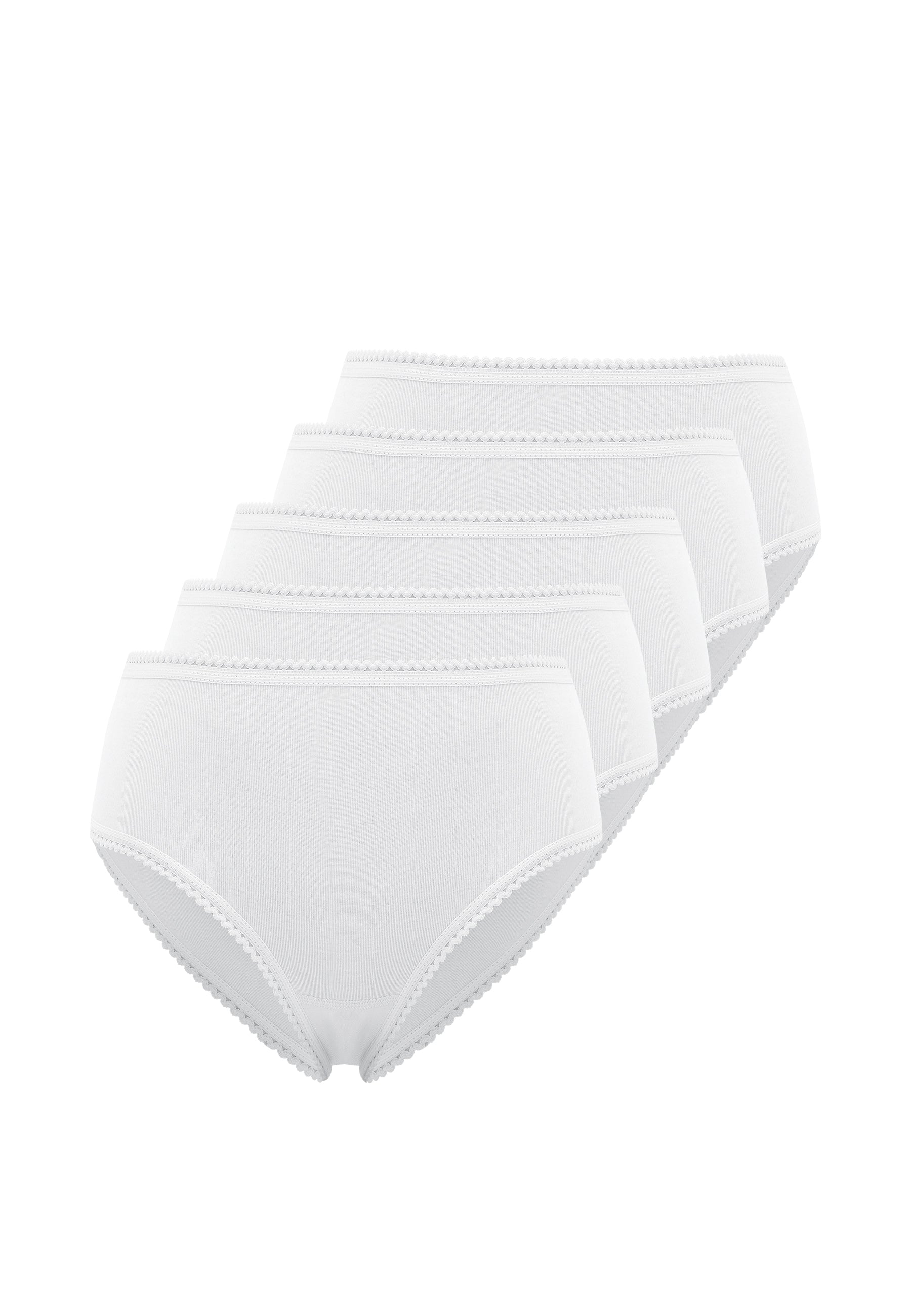 5’li Beyaz Pamuklu Maxi Boy Yüksel Bel Kadın Slip EVA RIB MAXI - Underwear - Westmark London EU(TR) Store Organik Pamuklu Sürdürülebilir Moda