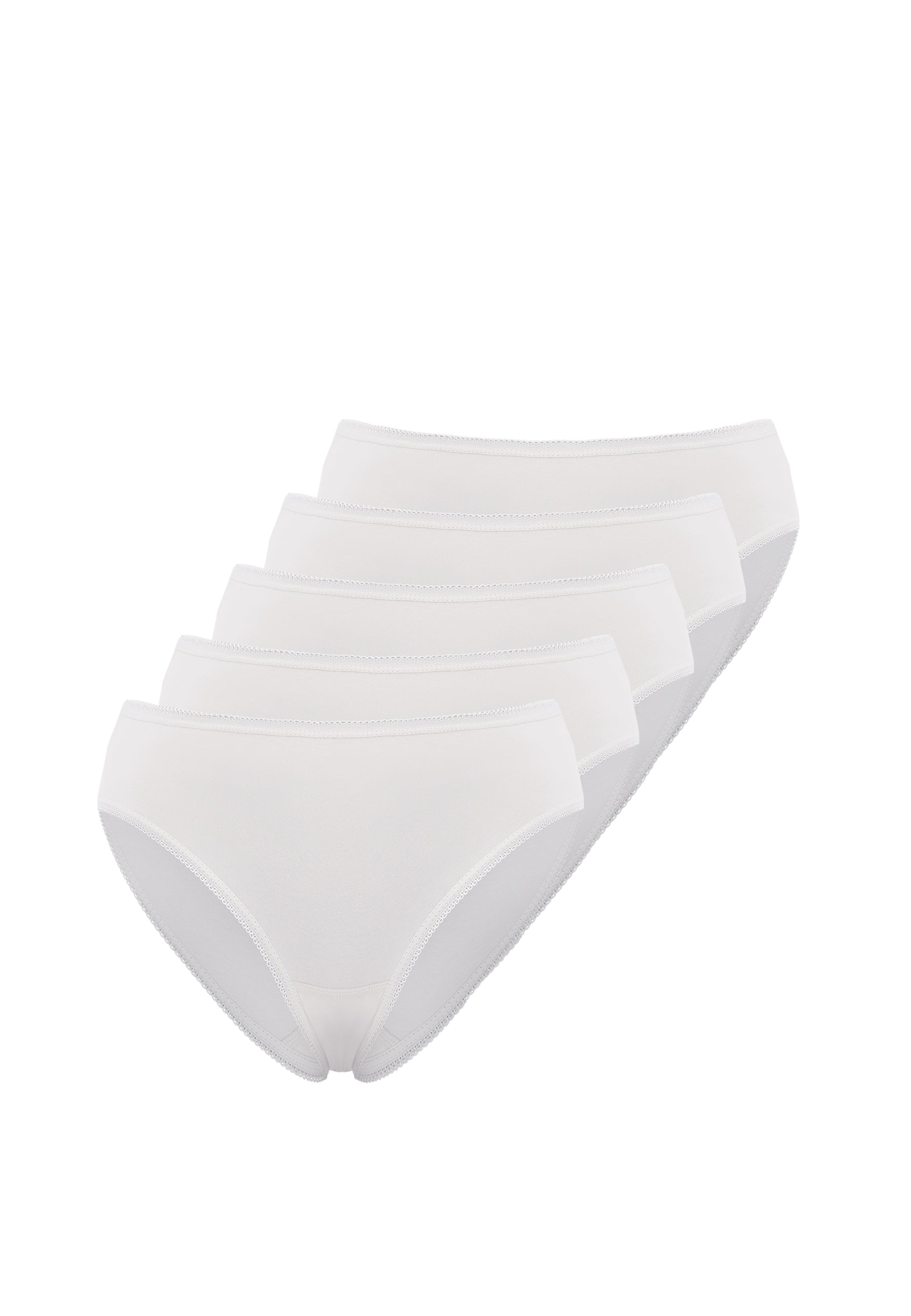 5’li Beyaz Pamuk Elastan Karışımı Mini Boy Kadın Slip OLIVIA MINI - Underwear - Westmark London EU(TR) Store Organik Pamuklu Sürdürülebilir Moda