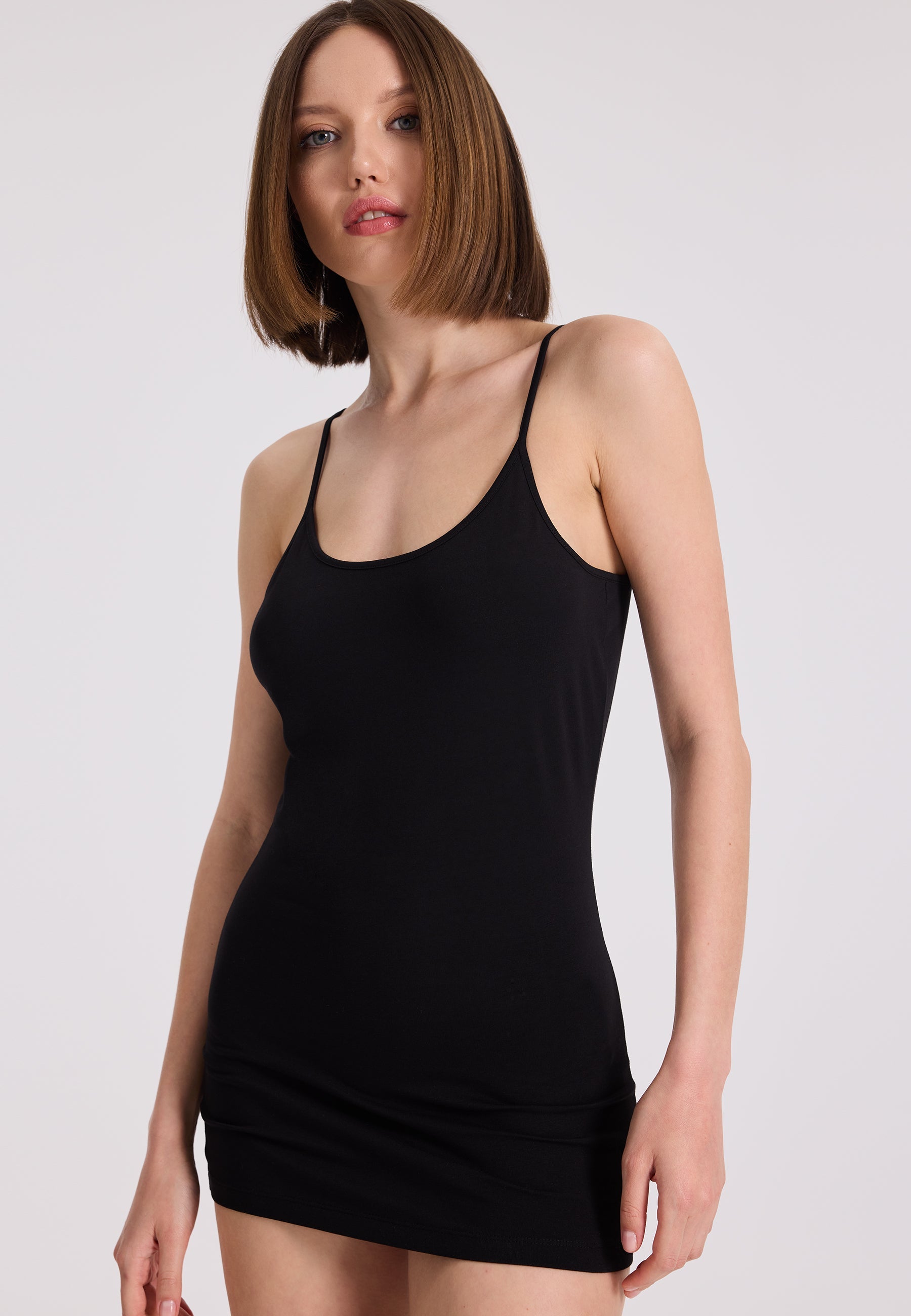 3’lü Ten Rengi, Beyaz, Siyah Pamuk Elastan Karışımı İp Askılı Kadın Atlet OLIVIA SINGLET - Underwear - Westmark London EU(TR) Store Organik Pamuklu Sürdürülebilir Moda