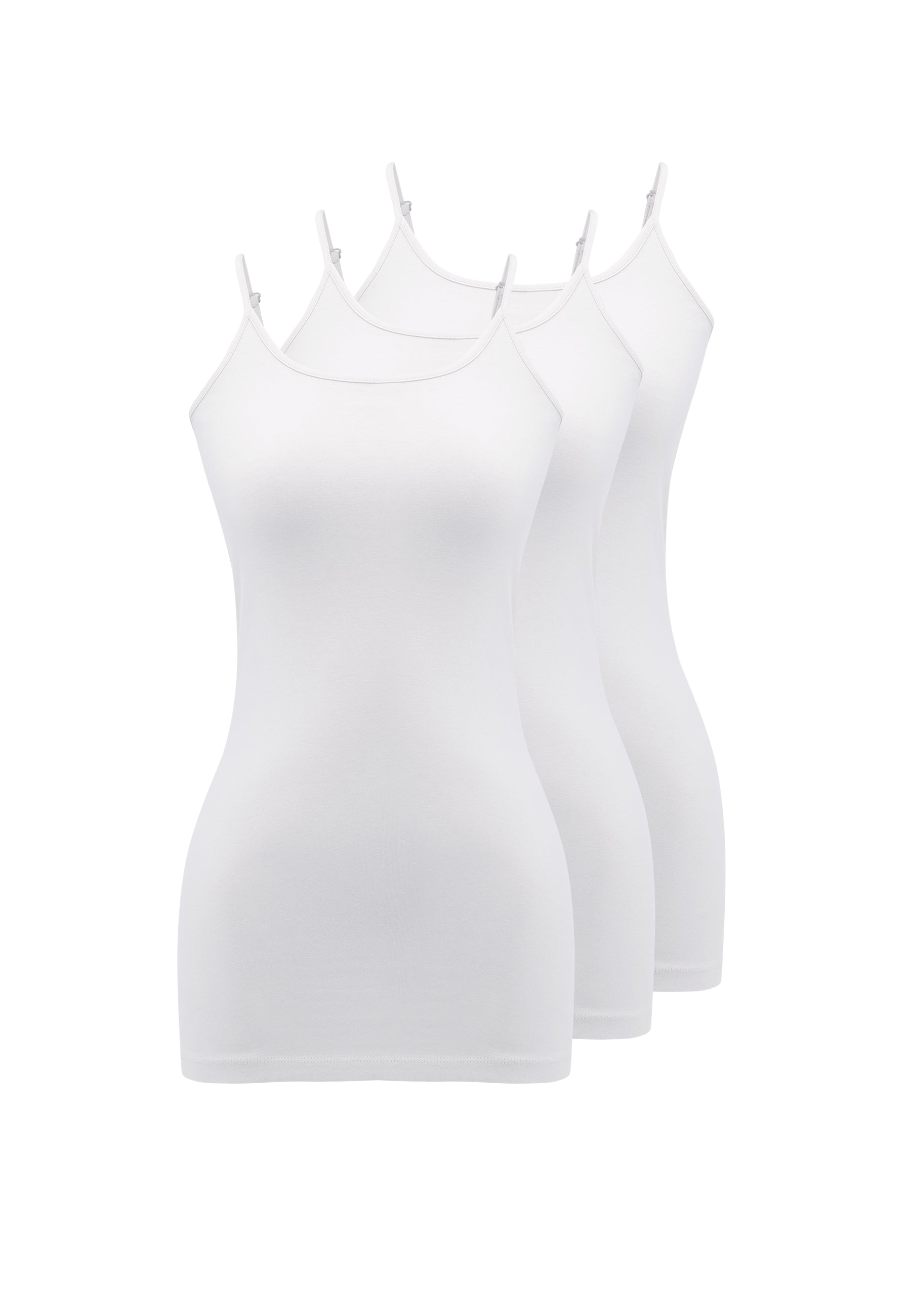 3’lü Beyaz Pamuk Elastan Karışımı İp Askılı Kadın Atlet OLIVIA SINGLET - Underwear - Westmark London EU(TR) Store Organik Pamuklu Sürdürülebilir Moda