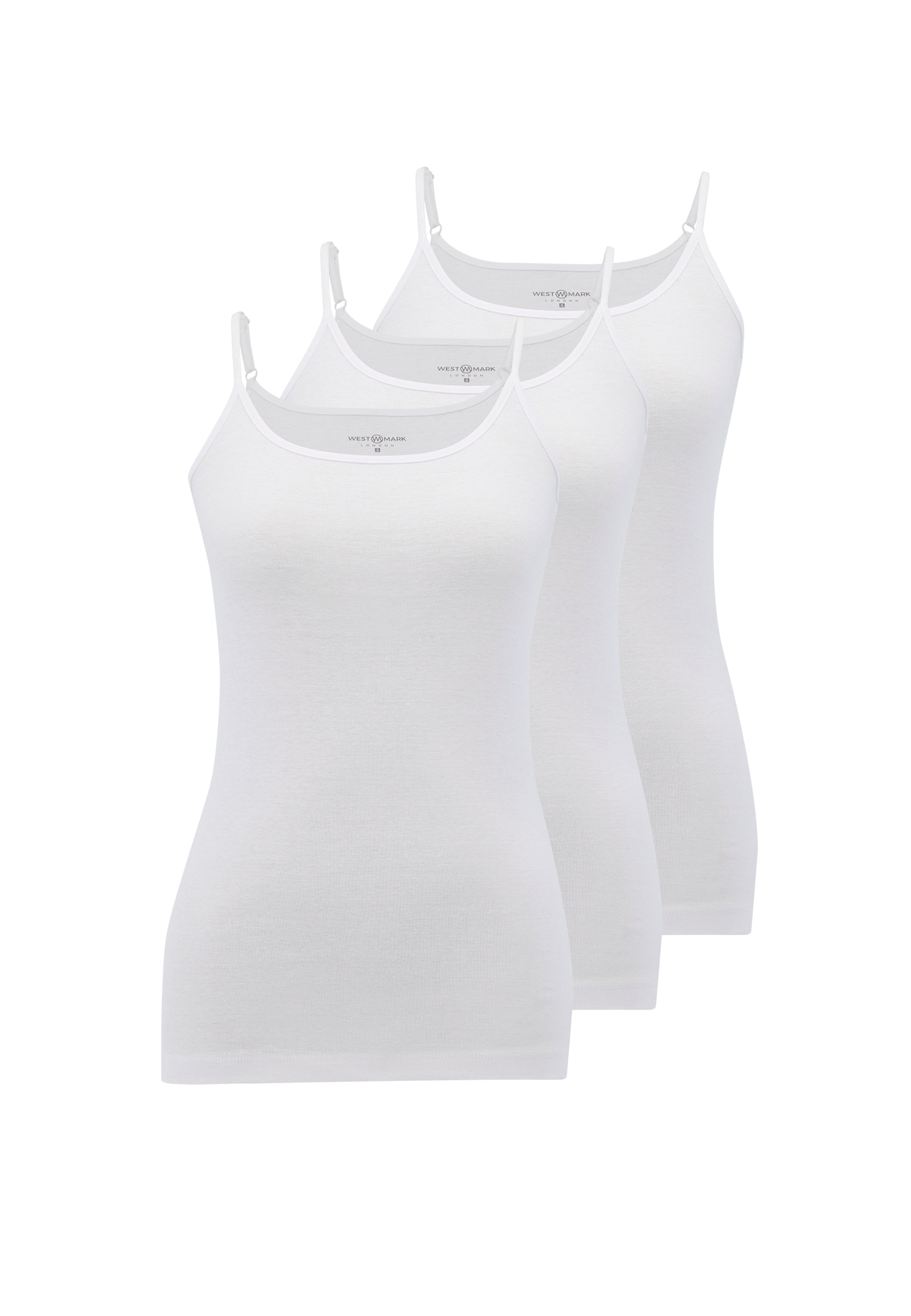 3’lü Beyaz Pamuklu İp Askılı Kadın Atlet EVA RIB SINGLET - Underwear - Westmark London EU(TR) Store Organik Pamuklu Sürdürülebilir Moda