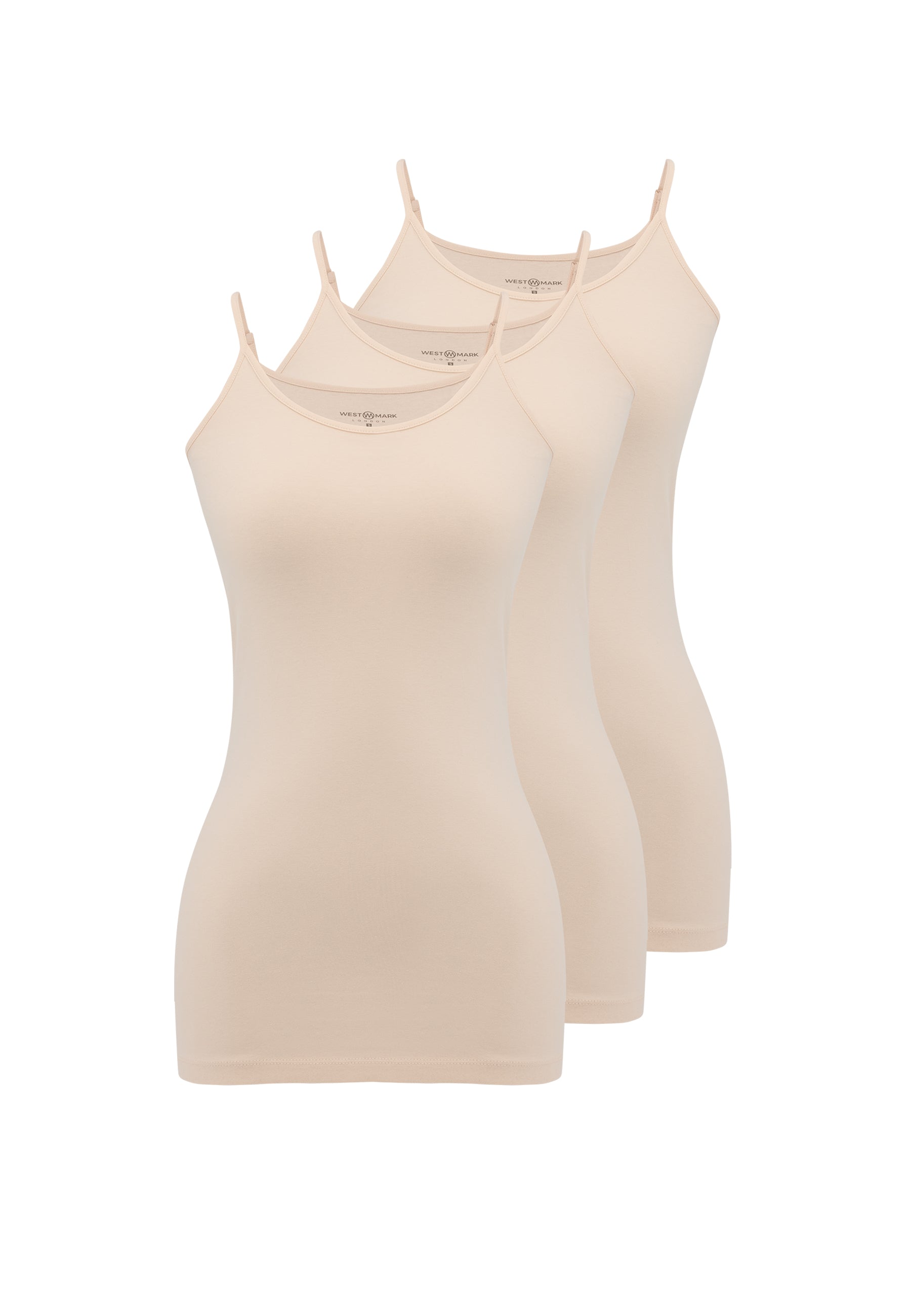 3’lü Ten Rengi Pamuklu İp Askılı Kadın Atlet EVA RIB SINGLET - Underwear - Westmark London EU(TR) Store Organik Pamuklu Sürdürülebilir Moda
