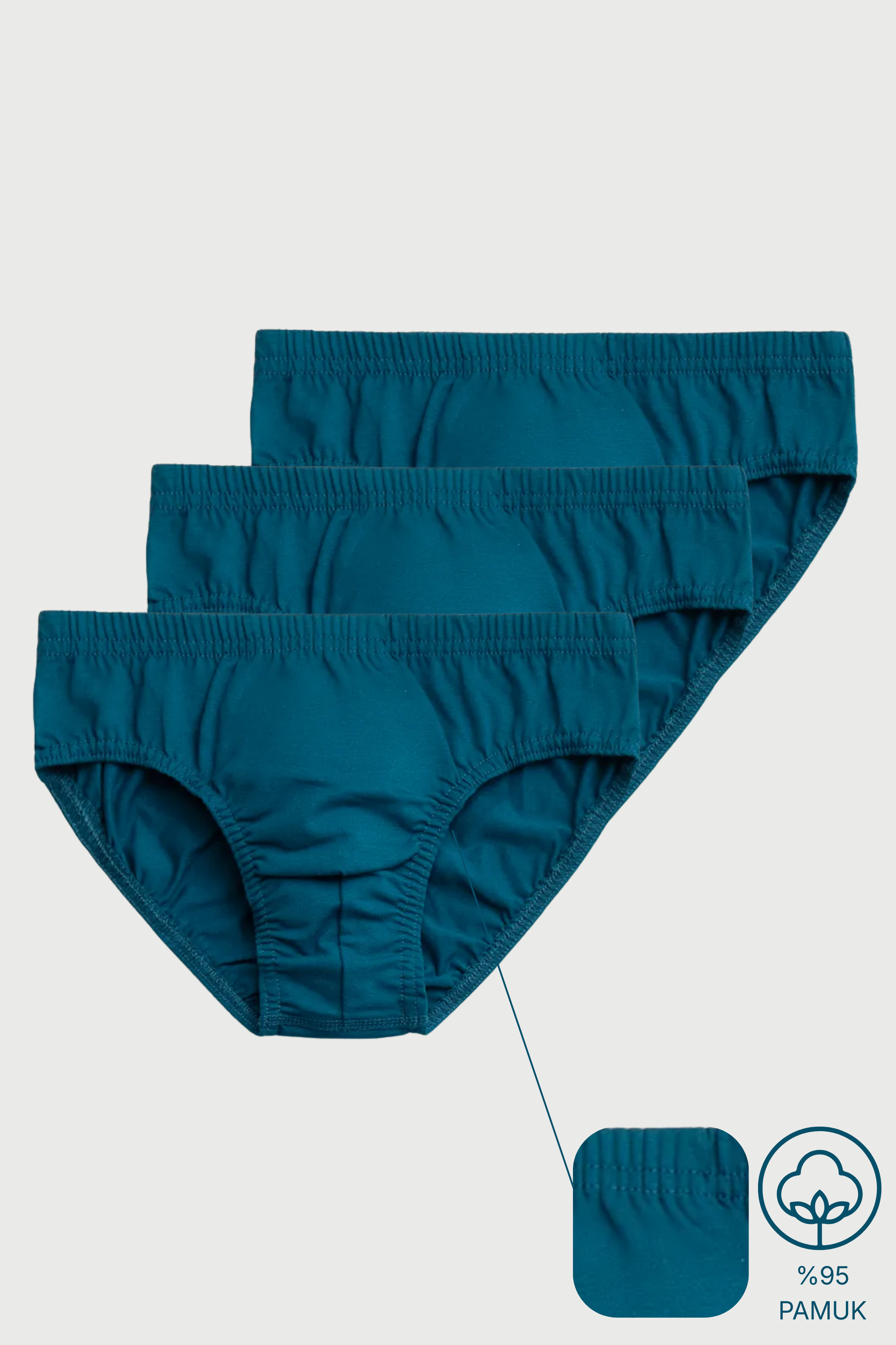 3'lü Lacivert  Pamuk /  Elastan Erkek Çocuk Slip Külot Set LCEGOR - Underwear - Westmark London EU(TR) Store Organik Pamuklu Sürdürülebilir Moda