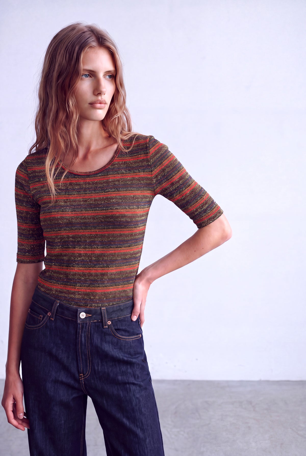 Işıltılı Çok Renkli Kadın Işıltılı Çok Renkli Viskon Karışımlı Bisiklet Yaka 2/4 Kol Işıltılı kumaş Bluz WILLOW - Top - Westmark London EU(TR) Store Organik Pamuklu Sürdürülebilir Moda