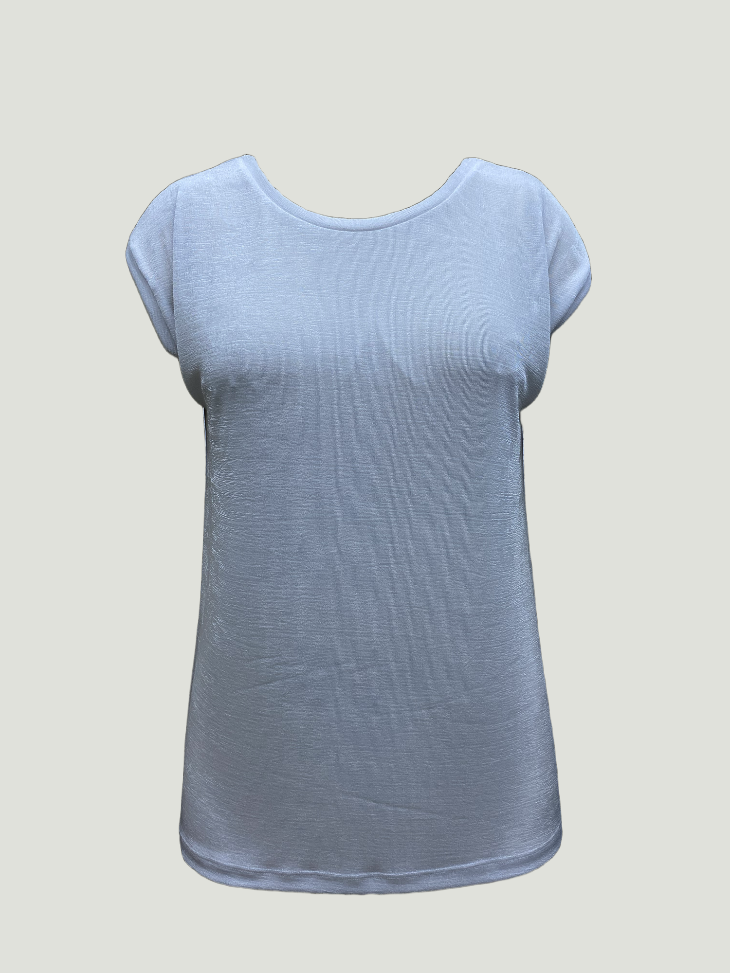 Beyaz Bisiklet Yaka Pamuklu Kadın Kısa Kollu T-Shirt BETTY O-NECK TOP