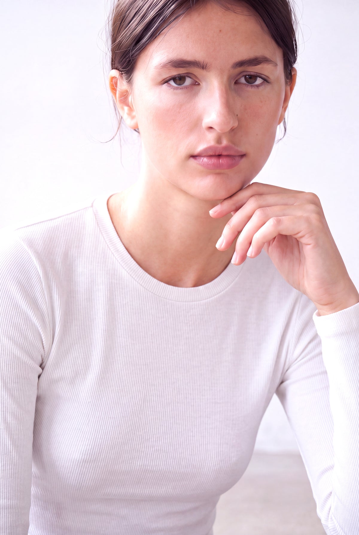Beyaz Kadın Beyaz Pamuklu Kaşkorse Bisiklet Yaka Uzun Kollu Bluz REGINA - Top - Westmark London EU(TR) Store Organik Pamuklu Sürdürülebilir Moda