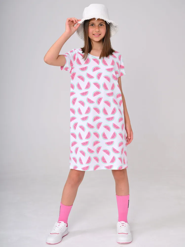 Beyaz / Pembe  Pamuk Kız Çocuk Gece Elbisesi LCMAJA - Dress - Westmark London EU(TR) Store Organik Pamuklu Sürdürülebilir Moda