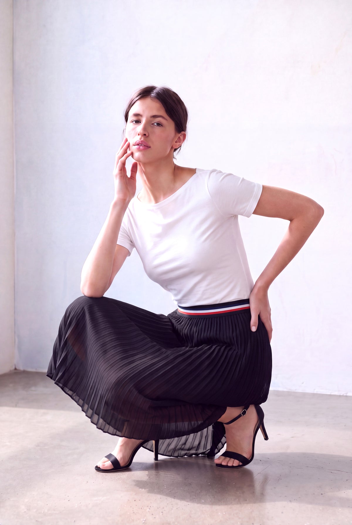 Siyah Kadın Siyah Piliseli Tül Renkli Lastik Bel Astarlı Midi Etek HOLLY - Skirt - Westmark London EU(TR) Store Organik Pamuklu Sürdürülebilir Moda
