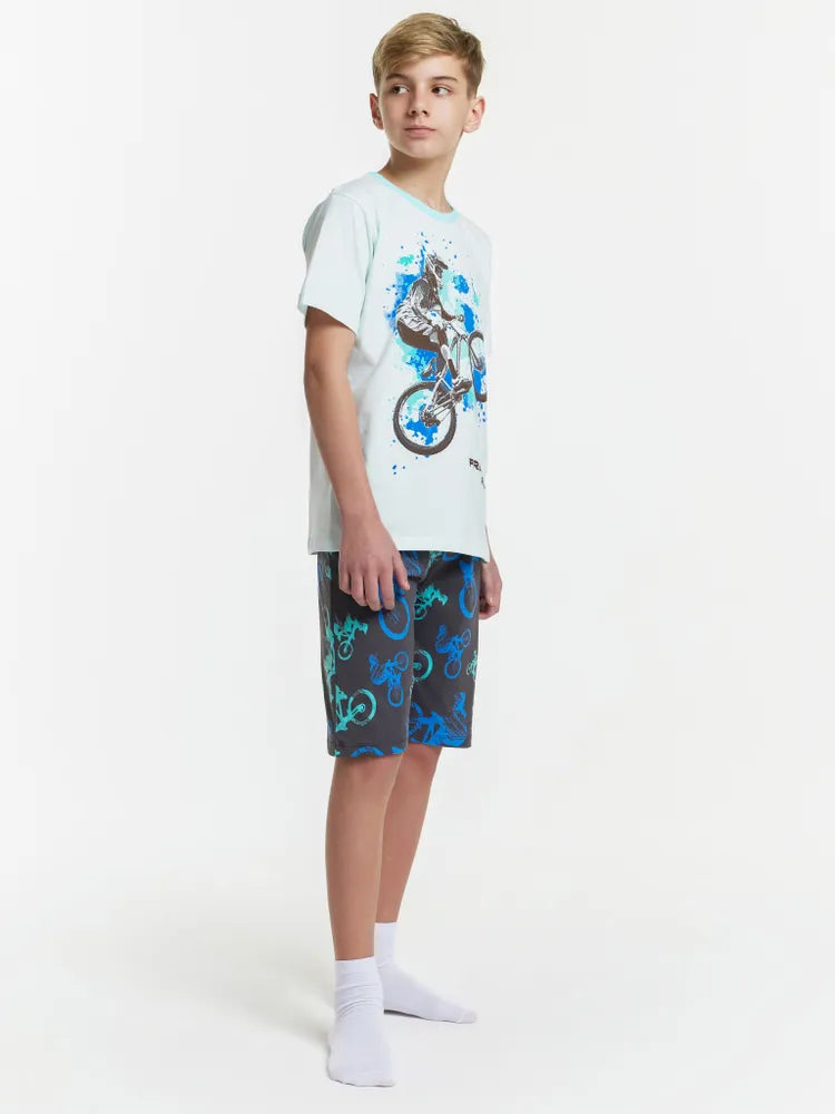 Mavi Pamuk Erkek Çocuk T-Shirt/Şort Takımı LCANTON - Set - Westmark London EU(TR) Store Organik Pamuklu Sürdürülebilir Moda