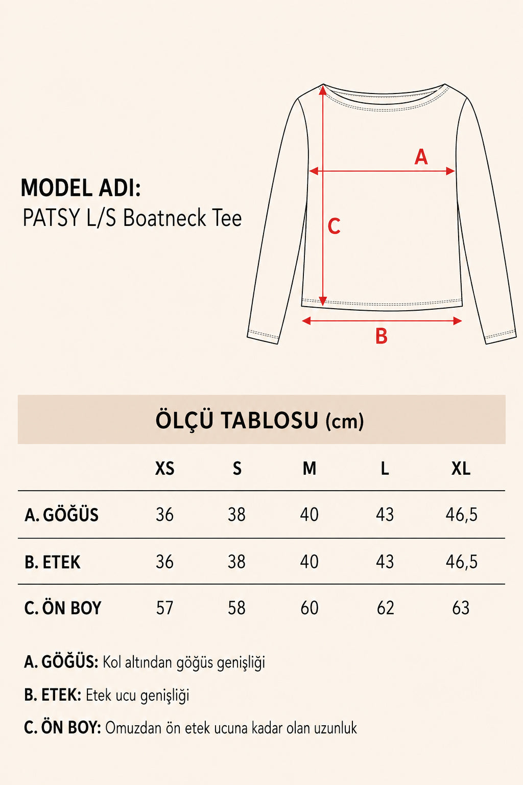 Kadın Modal / Pamuk Haki Vücuda Oturan Kayık Yaka Bluz PATSY