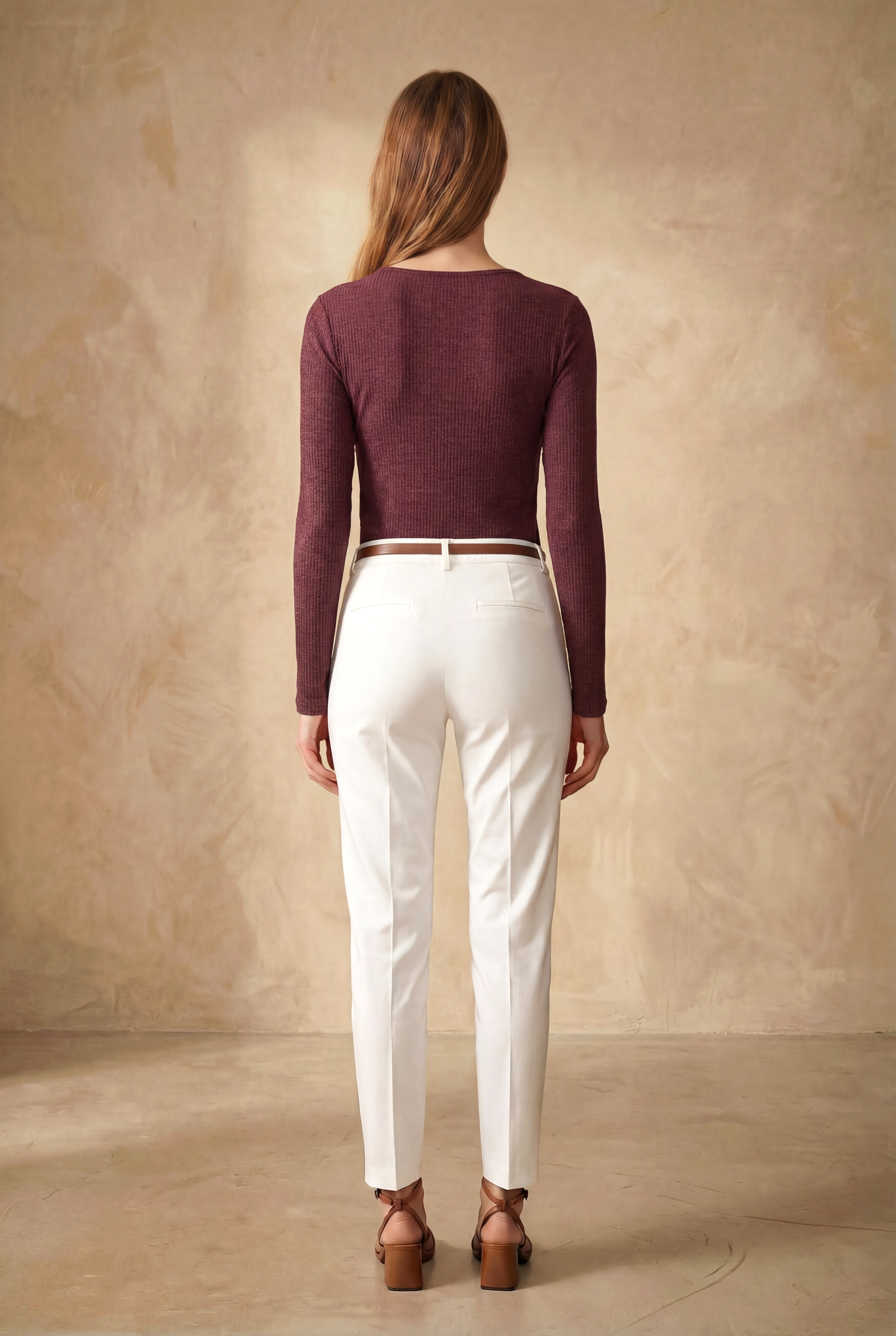 Bordo V Yaka Uzun Kollu Kadın Bluz OTTILIE TOP - Blouse - Westmark London EU(TR) Store Organik Pamuklu Sürdürülebilir Moda