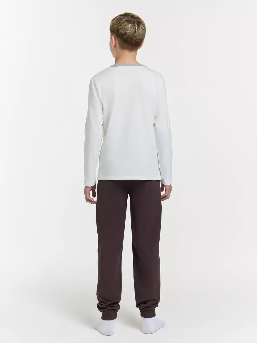 Ekru / Gri Baskılı  Pamuk Erkek Çocuk Pijama Takımı LCDANIEL - Set - Westmark London EU(TR) Store Organik Pamuklu Sürdürülebilir Moda