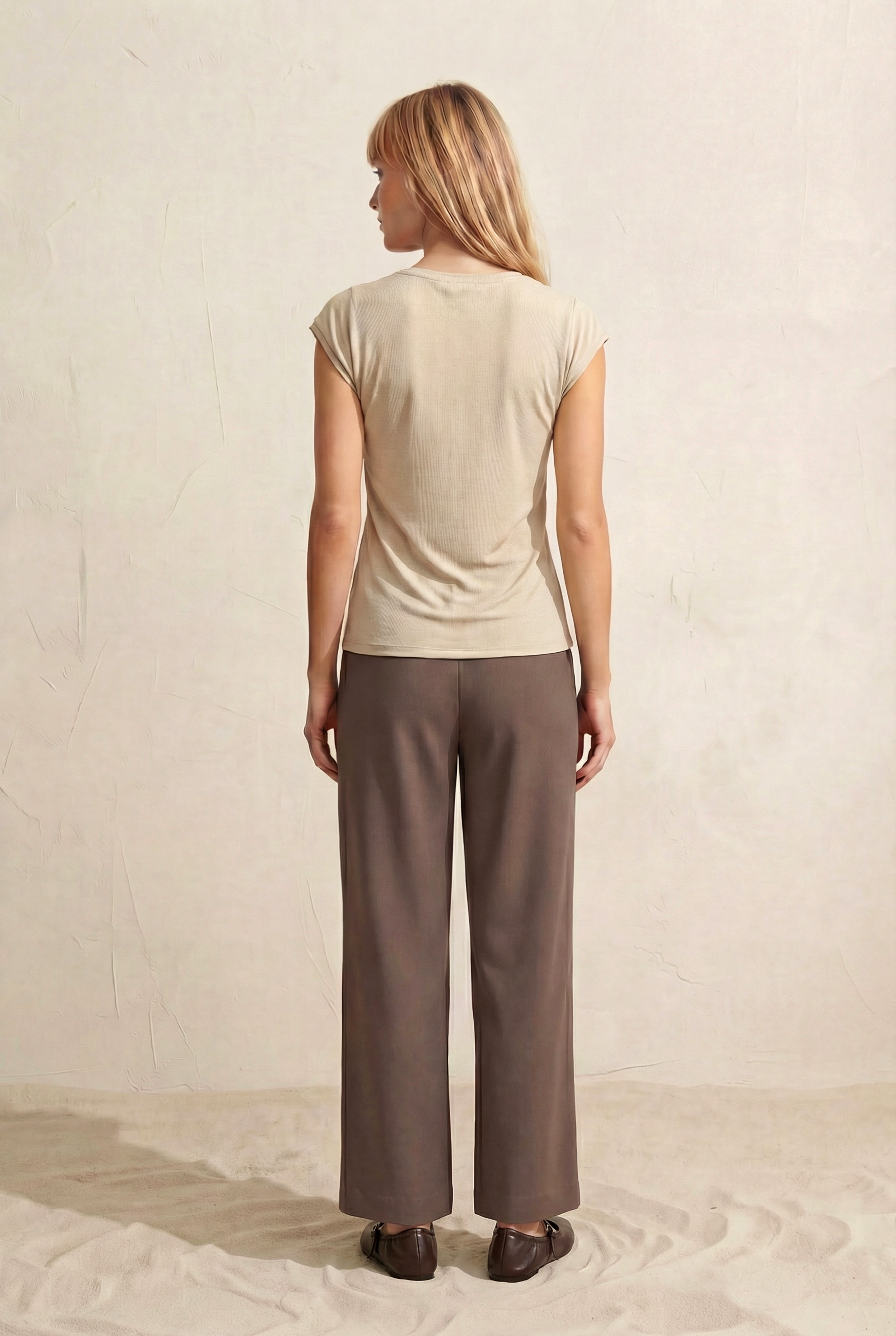 Açık Gri Bisiklet Yaka Pamuklu Kadın Kısa Kollu T-Shirt BETTY O-NECK TOP - T-Shirt - Westmark London EU(TR) Store Organik Pamuklu Sürdürülebilir Moda