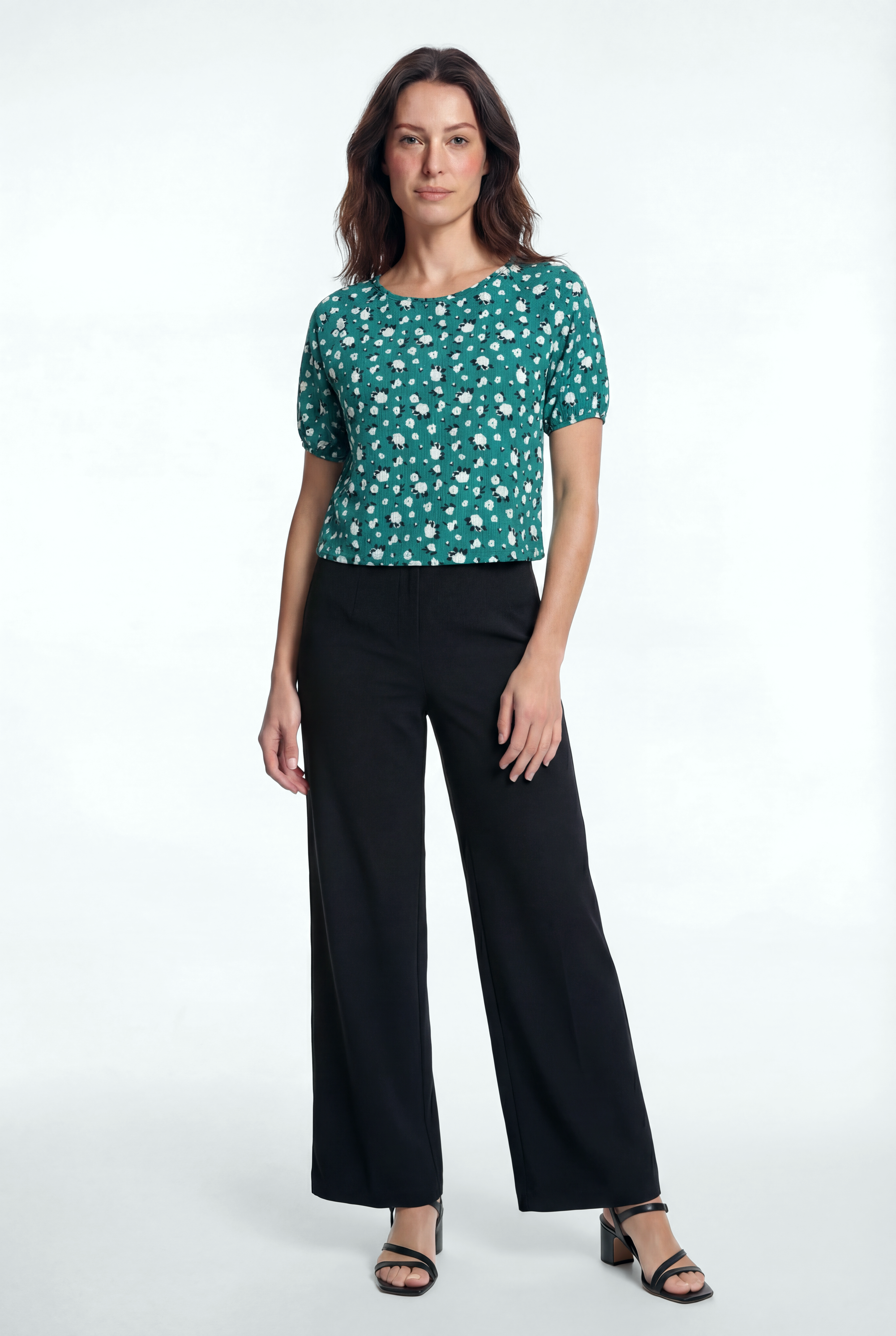 Kadın Bisiklet Yaka Kısa Kollu Desenli  Crop Üst CARMEN - T-Shirt - Westmark London EU(TR) Store Organik Pamuklu Sürdürülebilir Moda