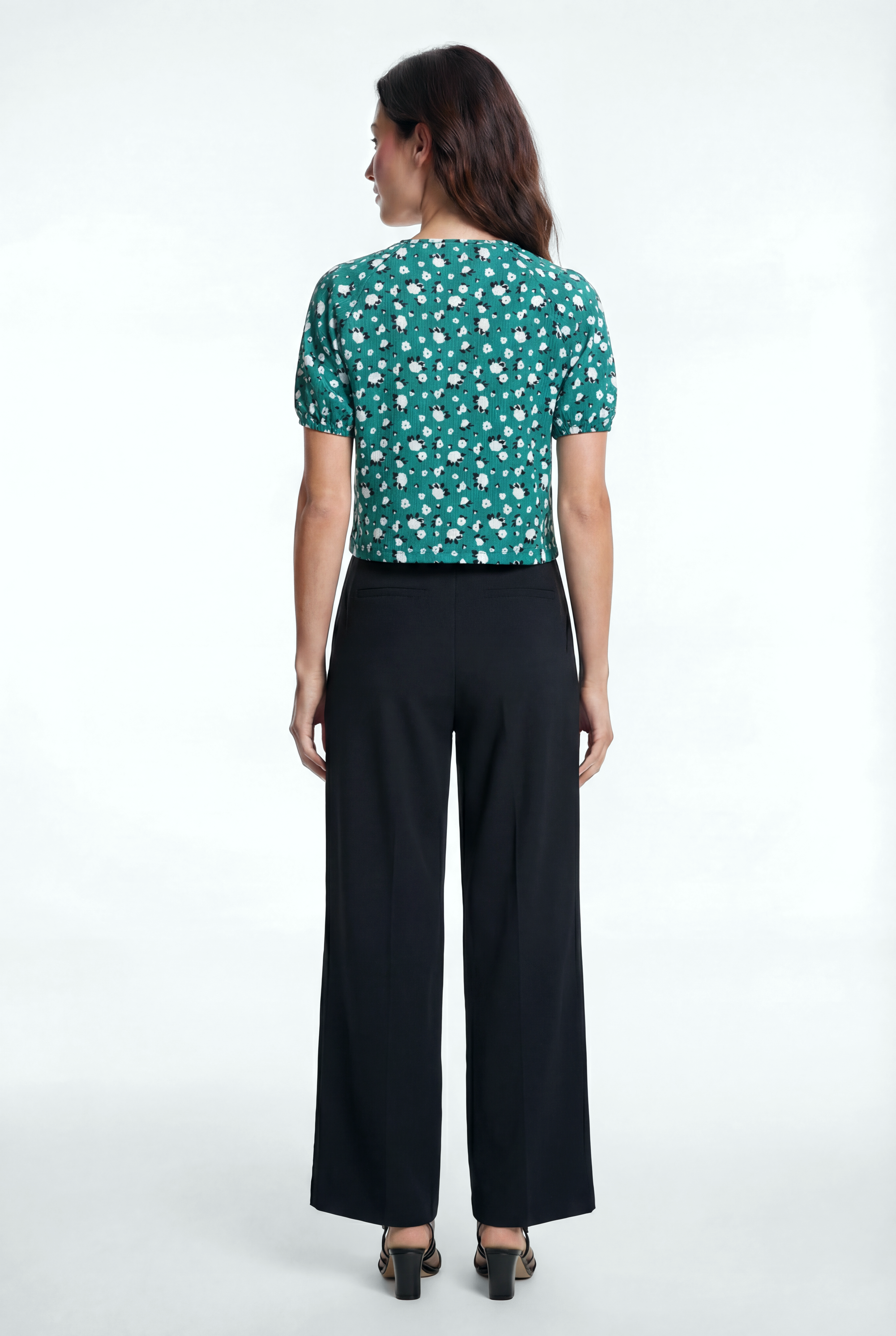 Kadın Bisiklet Yaka Kısa Kollu Desenli  Crop Üst CARMEN - T-Shirt - Westmark London EU(TR) Store Organik Pamuklu Sürdürülebilir Moda