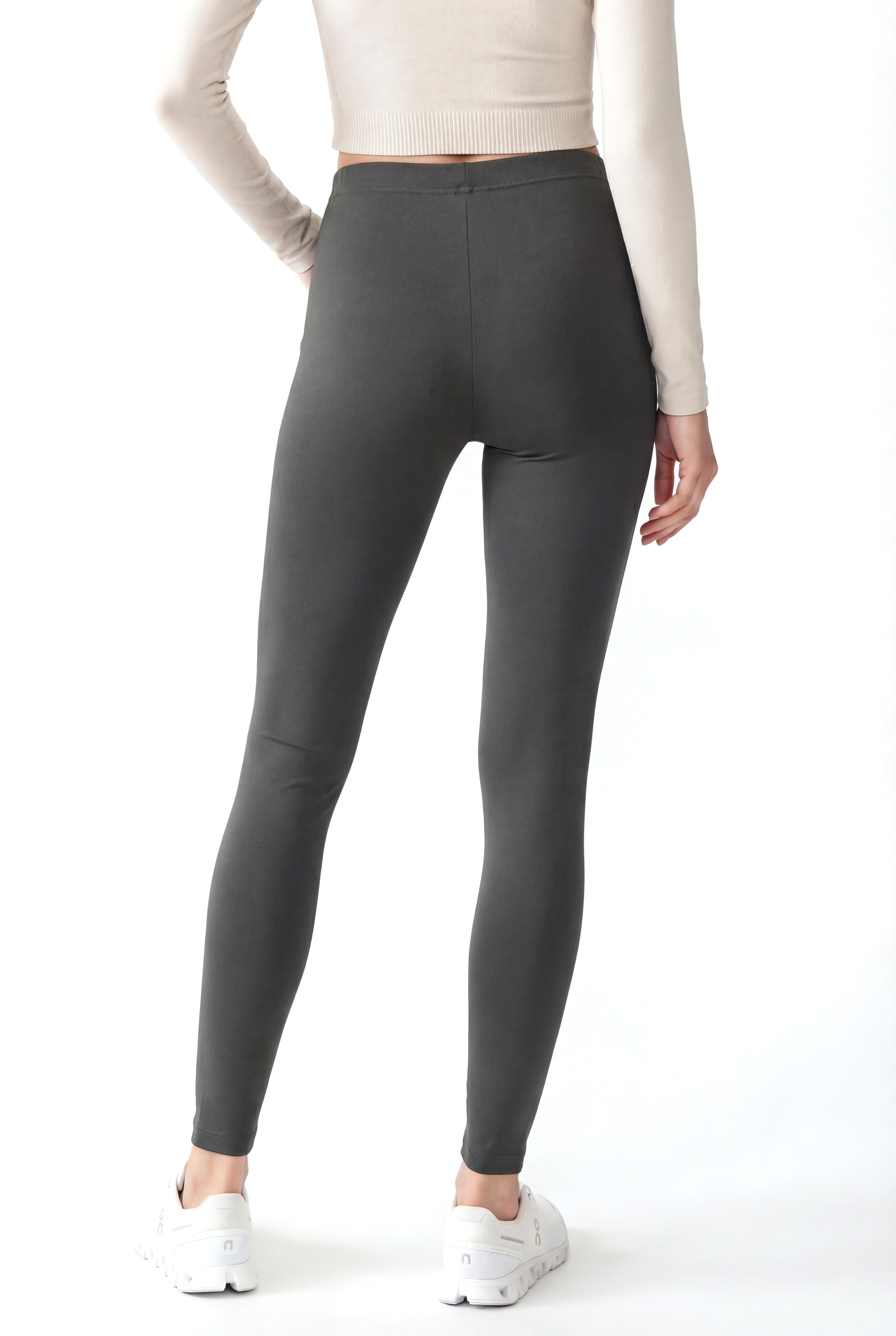 Koyu Gri Polyester Lastikli Bel Kadın Tayt Lillian Long Legging - Sweatpant - Westmark London EU(TR) Store Organik Pamuklu Sürdürülebilir Moda
