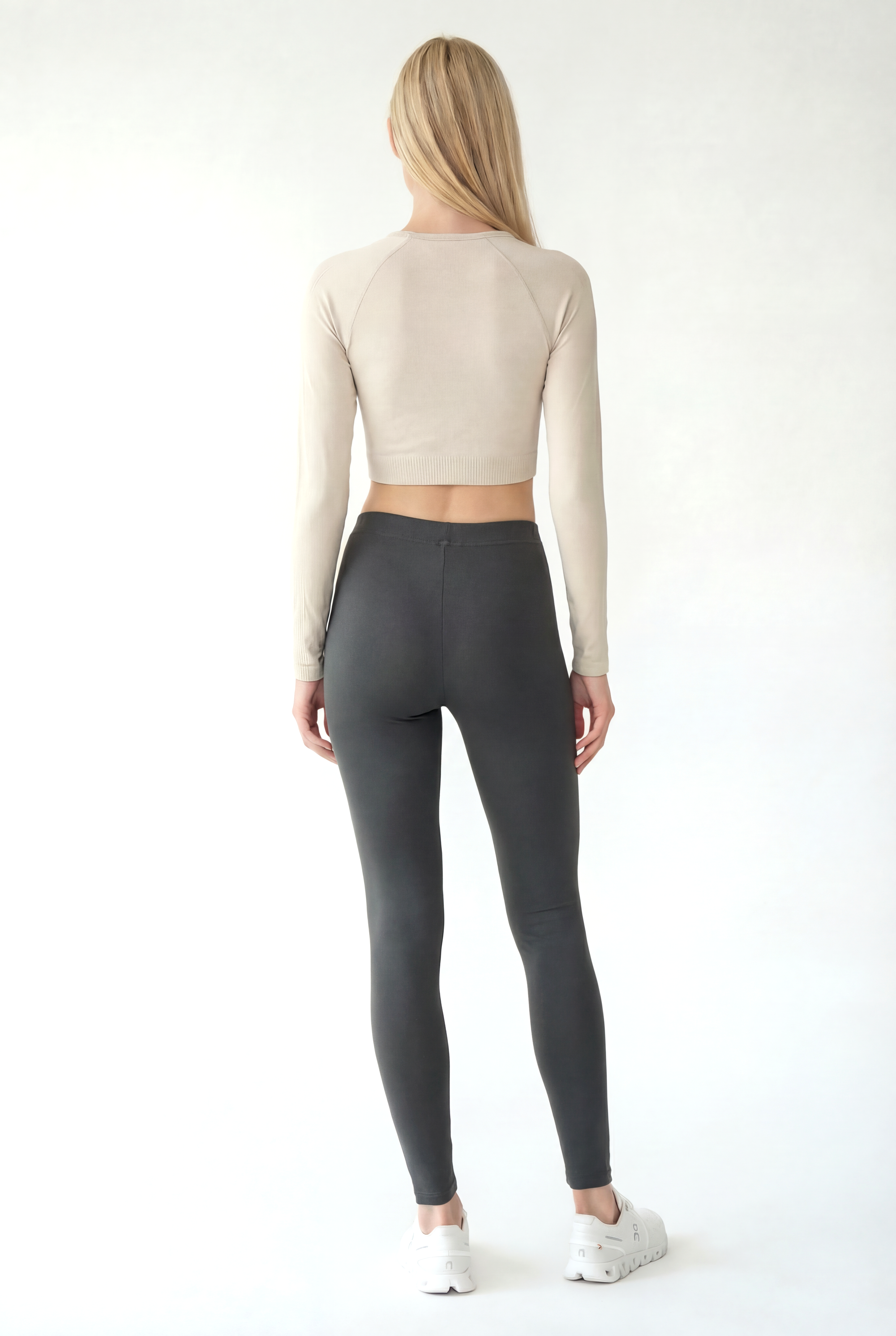 Koyu Gri Polyester Lastikli Bel Kadın Tayt Lillian Long Legging - Sweatpant - Westmark London EU(TR) Store Organik Pamuklu Sürdürülebilir Moda