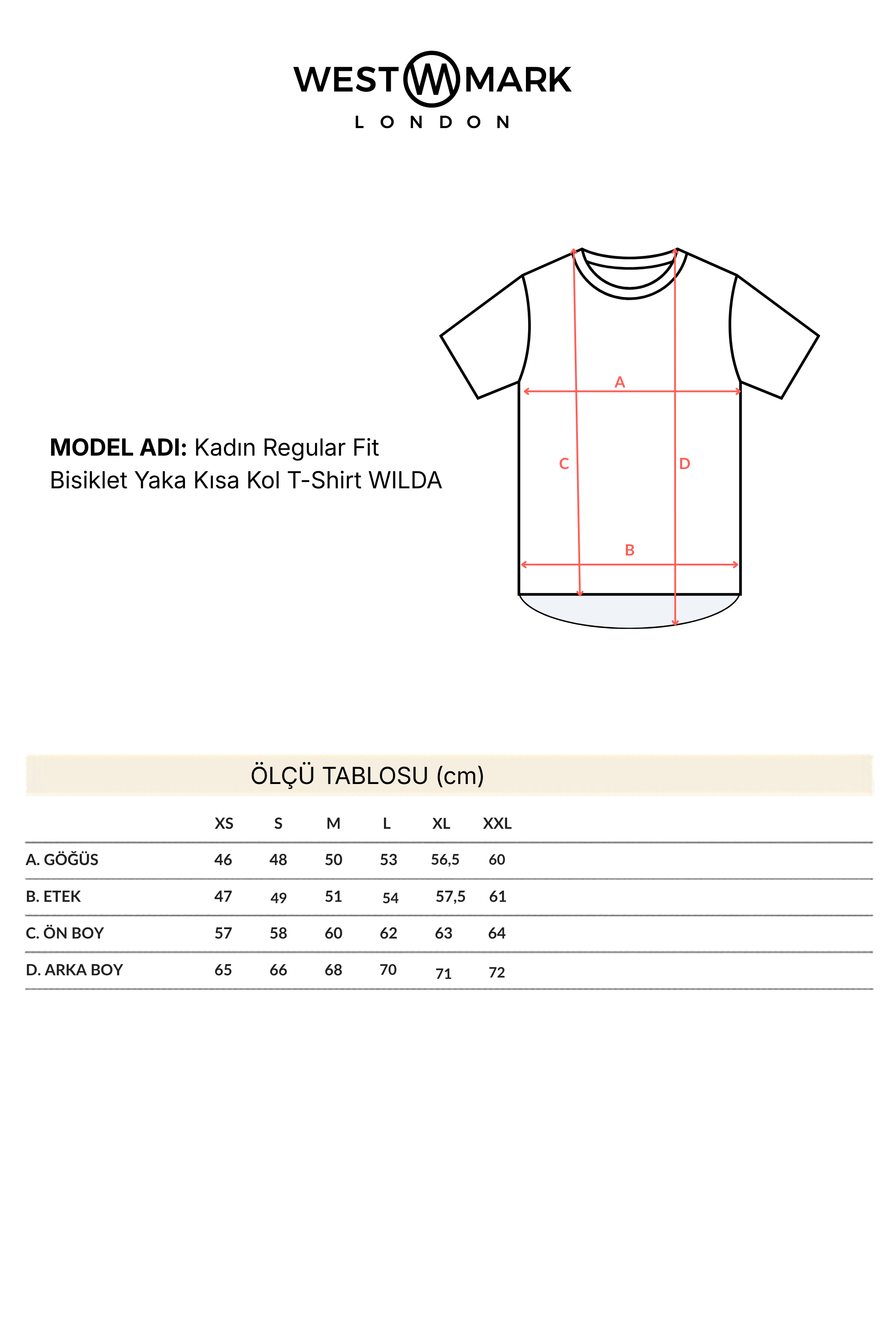 Kadın Regular Fit Bisiklet Yaka Kısa Kol Ekru / Kırmızı Çizgili Viskon / Elastan T-Shirt WILDA - Top - Westmark London EU(TR) Store Organik Pamuklu Sürdürülebilir Moda
