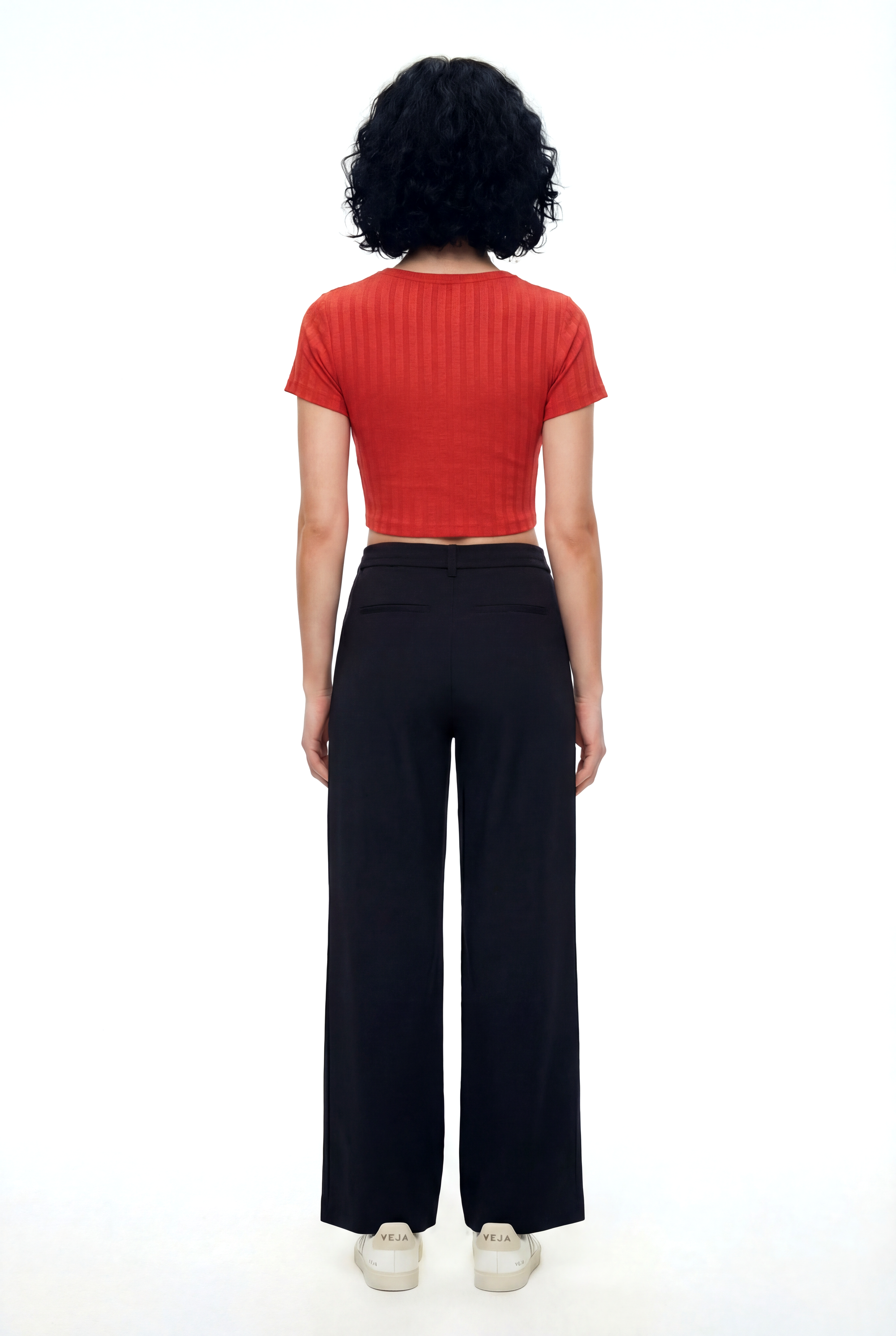 Kırmızı Bisiklet Yaka Kısa Kollu Kadın Crop T-Shirt SANDY S/S TOP - T-Shirt - Westmark London EU(TR) Store Organik Pamuklu Sürdürülebilir Moda