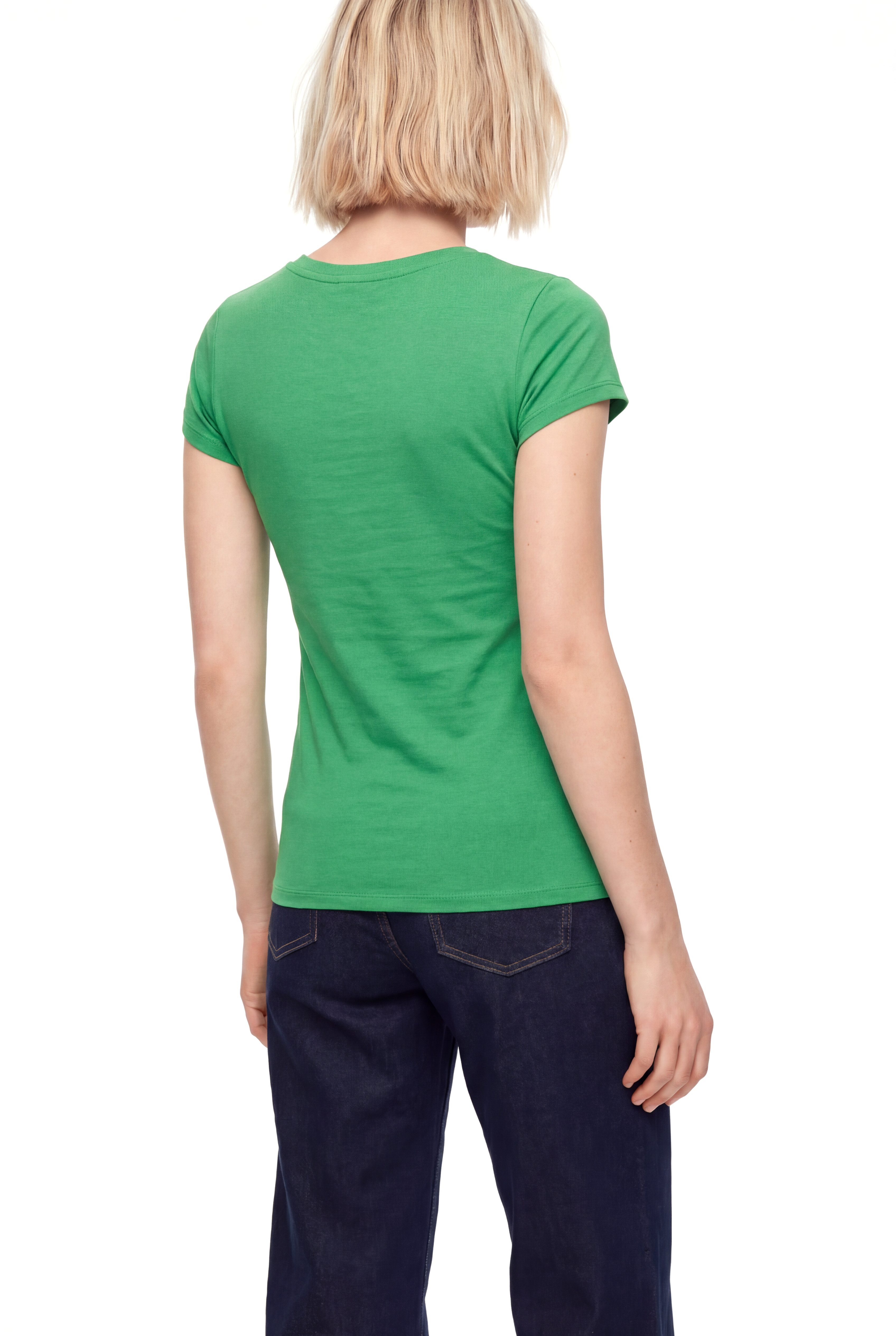 Parlak Yeşil V Yaka Kısa Kollu Kadın T-Shirt VALLI V-NECK S/S TOP - T-Shirt - Westmark London EU(TR) Store Organik Pamuklu Sürdürülebilir Moda