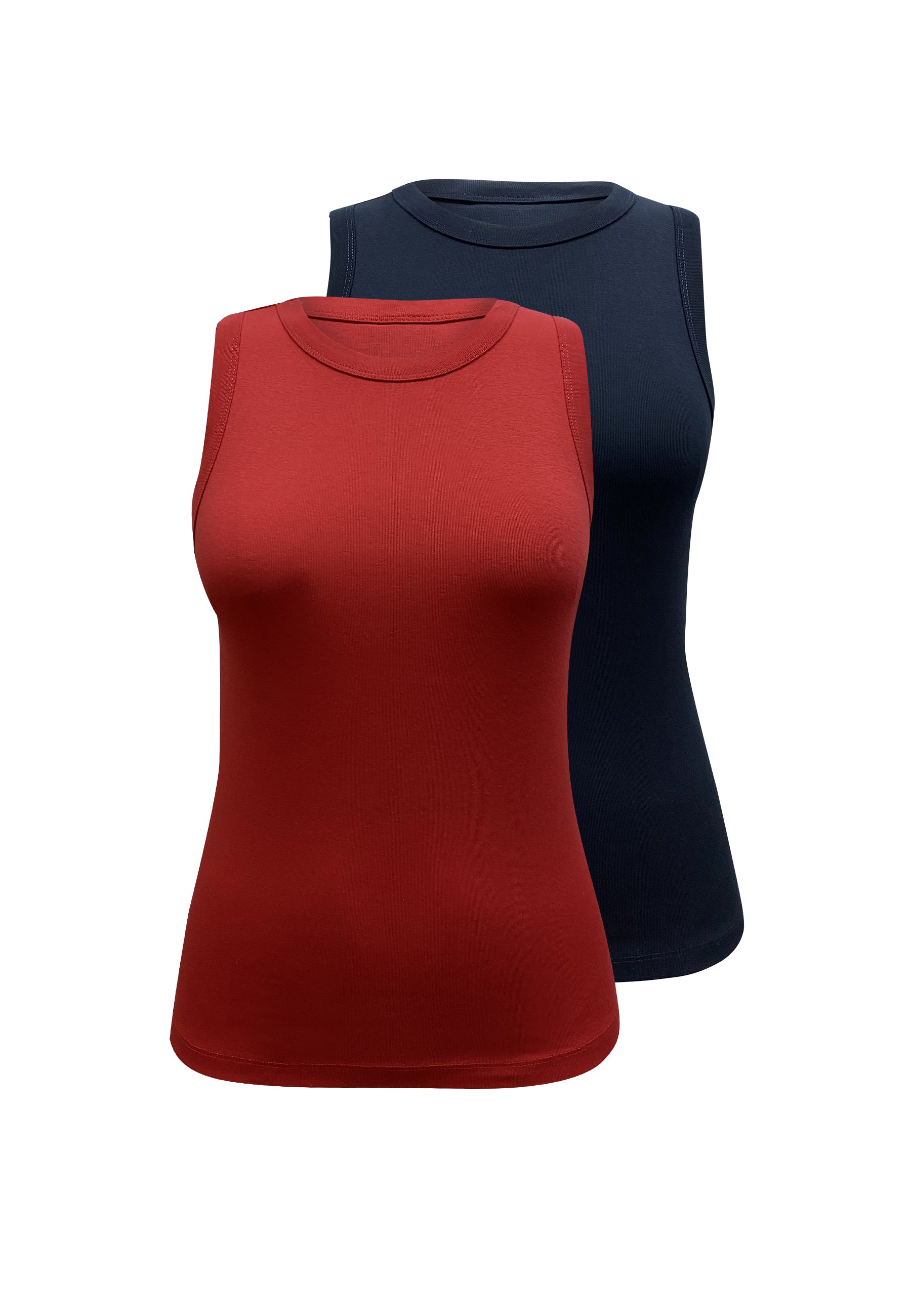 2'li Siyah Kırmızı Bisiklet Yaka Pamuklu Kısa Kollu Kadın T-Shirt CHARLOTTE S/L TOP - Tops - Westmark London EU(TR) Store Organik Pamuklu Sürdürülebilir Moda