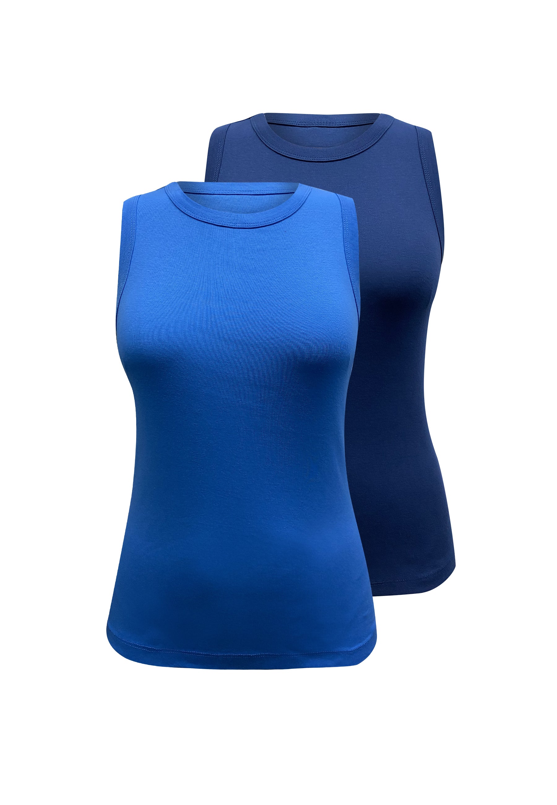 2'li Lacivert Mavi Bisiklet Yaka Pamuklu Kısa Kollu Kadın T-Shirt CHARLOTTE S/L TOP - Tops - Westmark London EU(TR) Store Organik Pamuklu Sürdürülebilir Moda