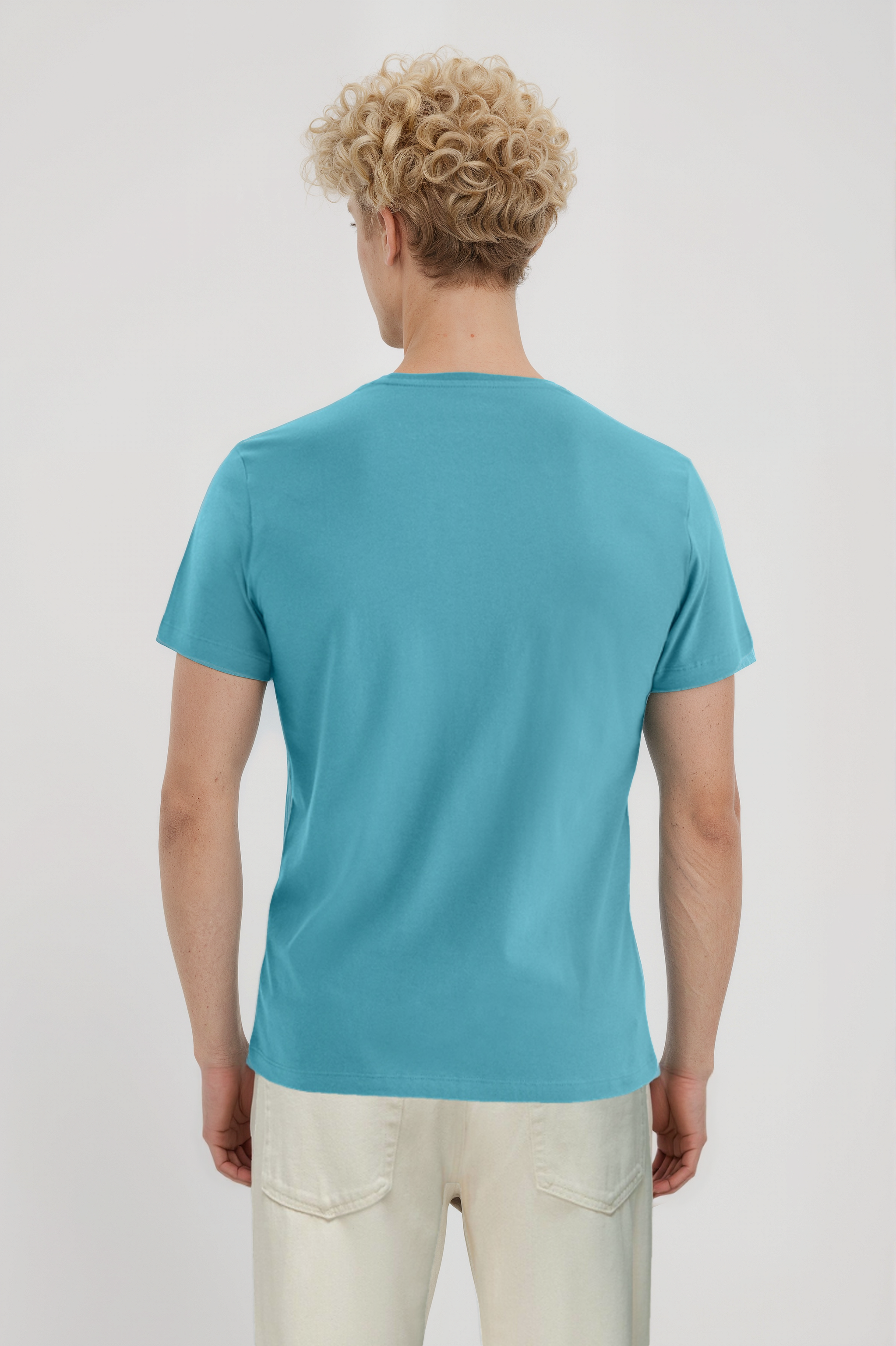 Açık Mavi Bisiklet Yaka Kısa Kollu Erkek T-Shirt WILLIAM - T-Shirt - Westmark London EU(TR) Store Organik Pamuklu Sürdürülebilir Moda