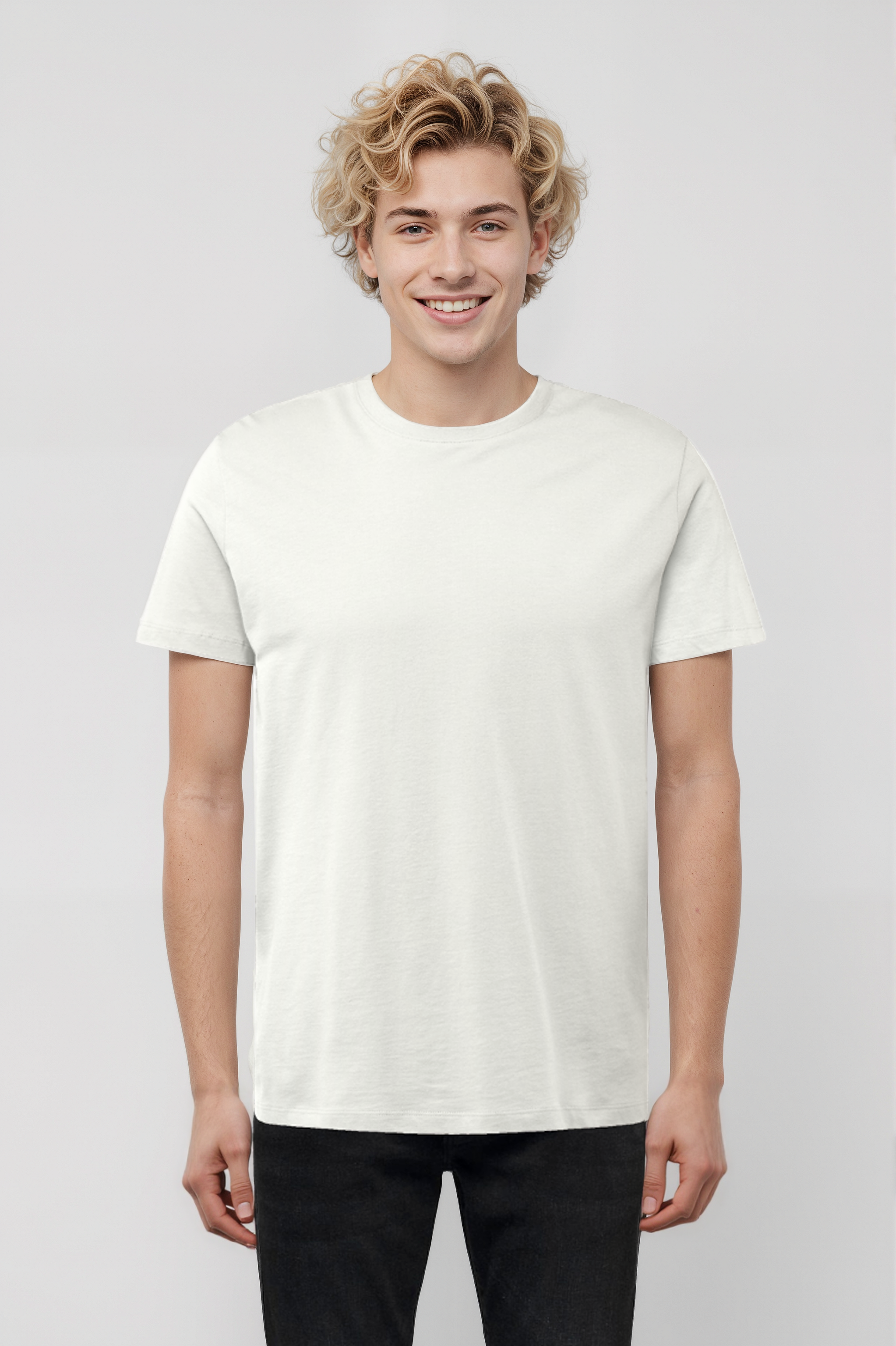 Beyaz Bisiklet Yaka Kısa Kollu Erkek T-Shirt WILLIAM - T-Shirt - Westmark London EU(TR) Store Organik Pamuklu Sürdürülebilir Moda