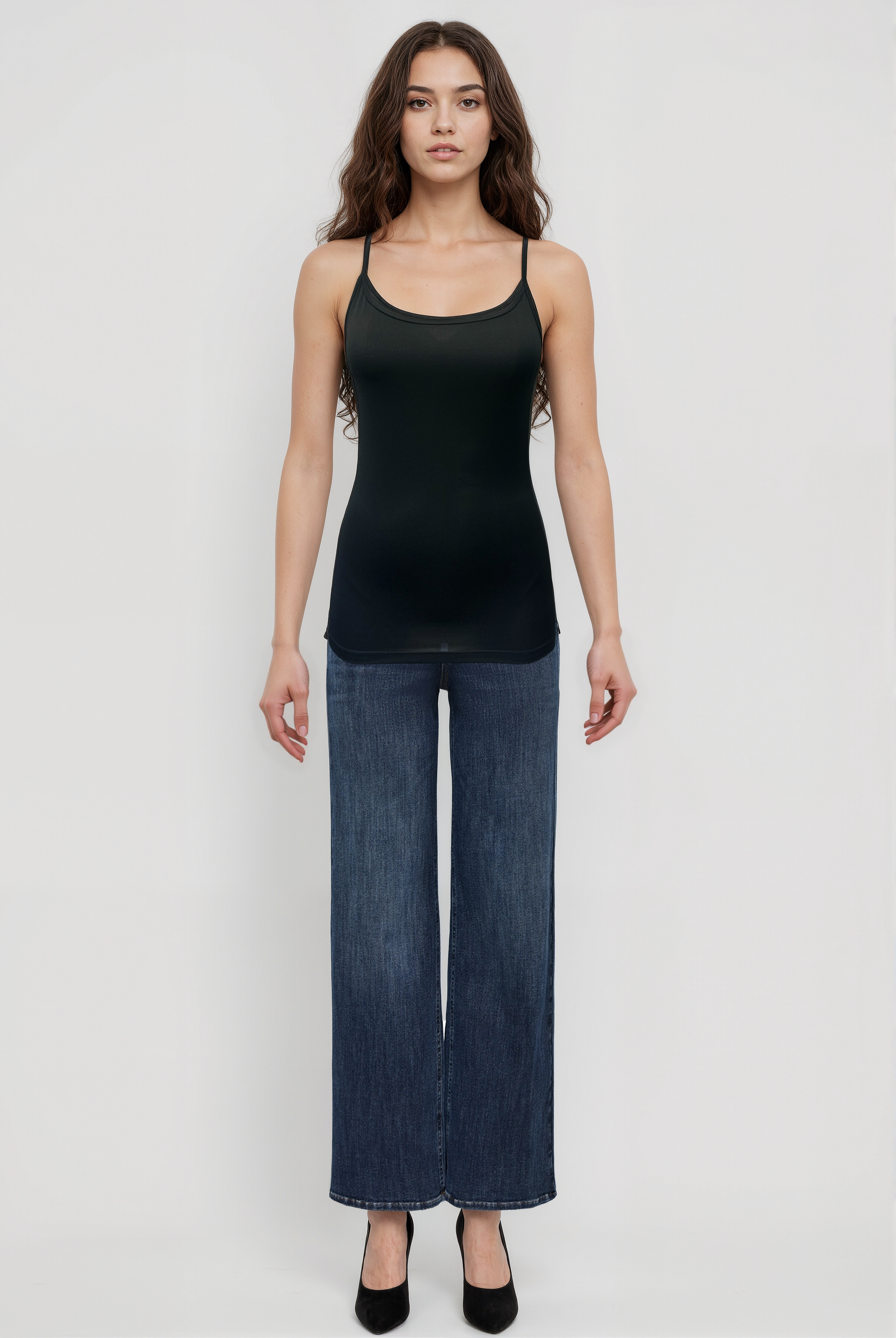 Siyah Yuvarlak Yaka İp Askılı Kadın Top HARLEEN - Tops - Westmark London EU(TR) Store Organik Pamuklu Sürdürülebilir Moda