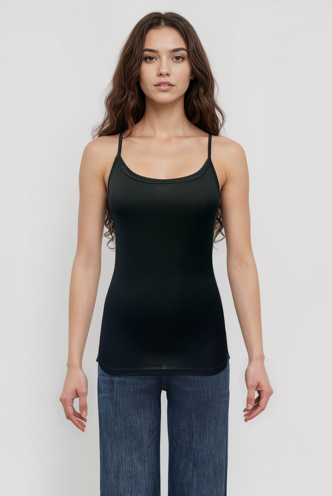 Jet Siyah Yuvarlak Yaka İp Askılı Kadın Top HARLEEN - Tops - Westmark London EU(TR) Store Organik Pamuklu Sürdürülebilir Moda