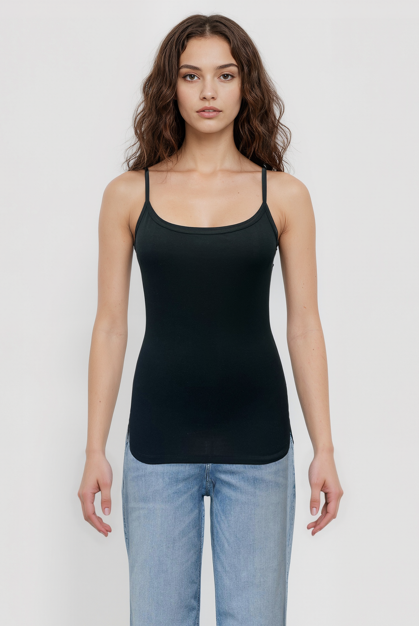 Mürekkep Siyahı Yuvarlak Yaka İp Askılı Kadın Top HARLEEN - Tops - Westmark London EU(TR) Store Organik Pamuklu Sürdürülebilir Moda