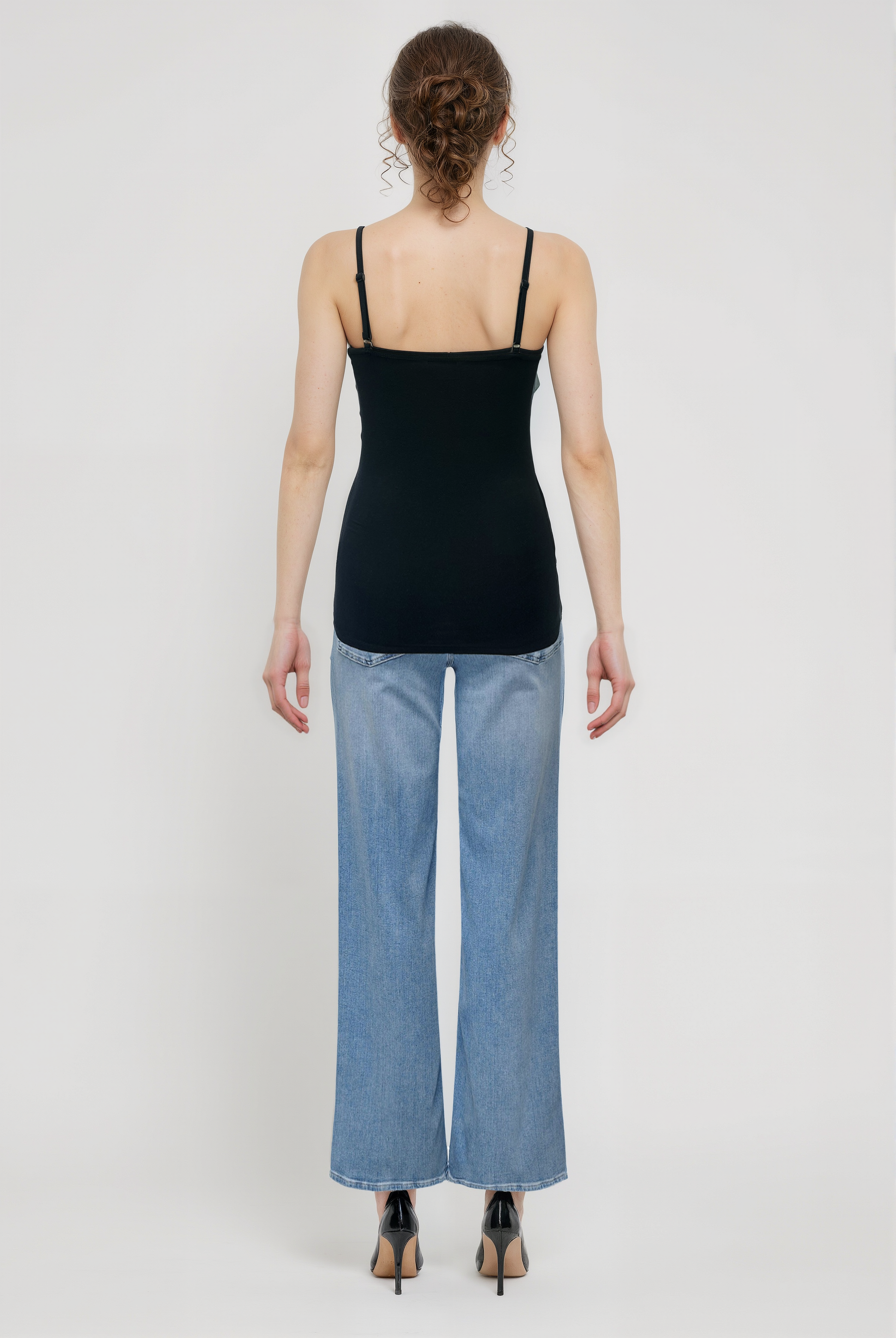 Mürekkep Siyahı Yuvarlak Yaka İp Askılı Kadın Top HARLEEN - Tops - Westmark London EU(TR) Store Organik Pamuklu Sürdürülebilir Moda