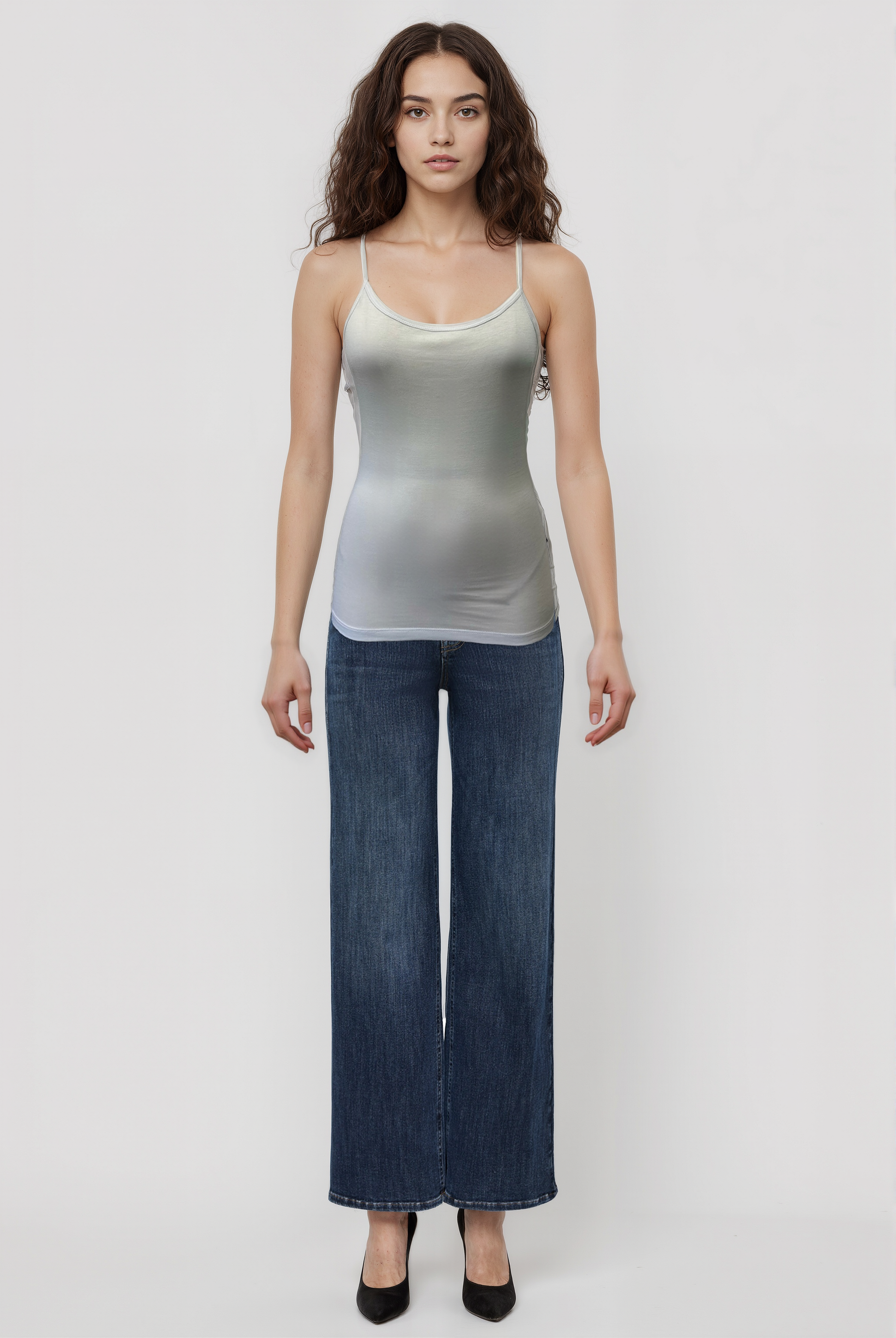 Kar Beyazı Yuvarlak Yaka İp Askılı Kadın Top HARLEEN - Tops - Westmark London EU(TR) Store Organik Pamuklu Sürdürülebilir Moda