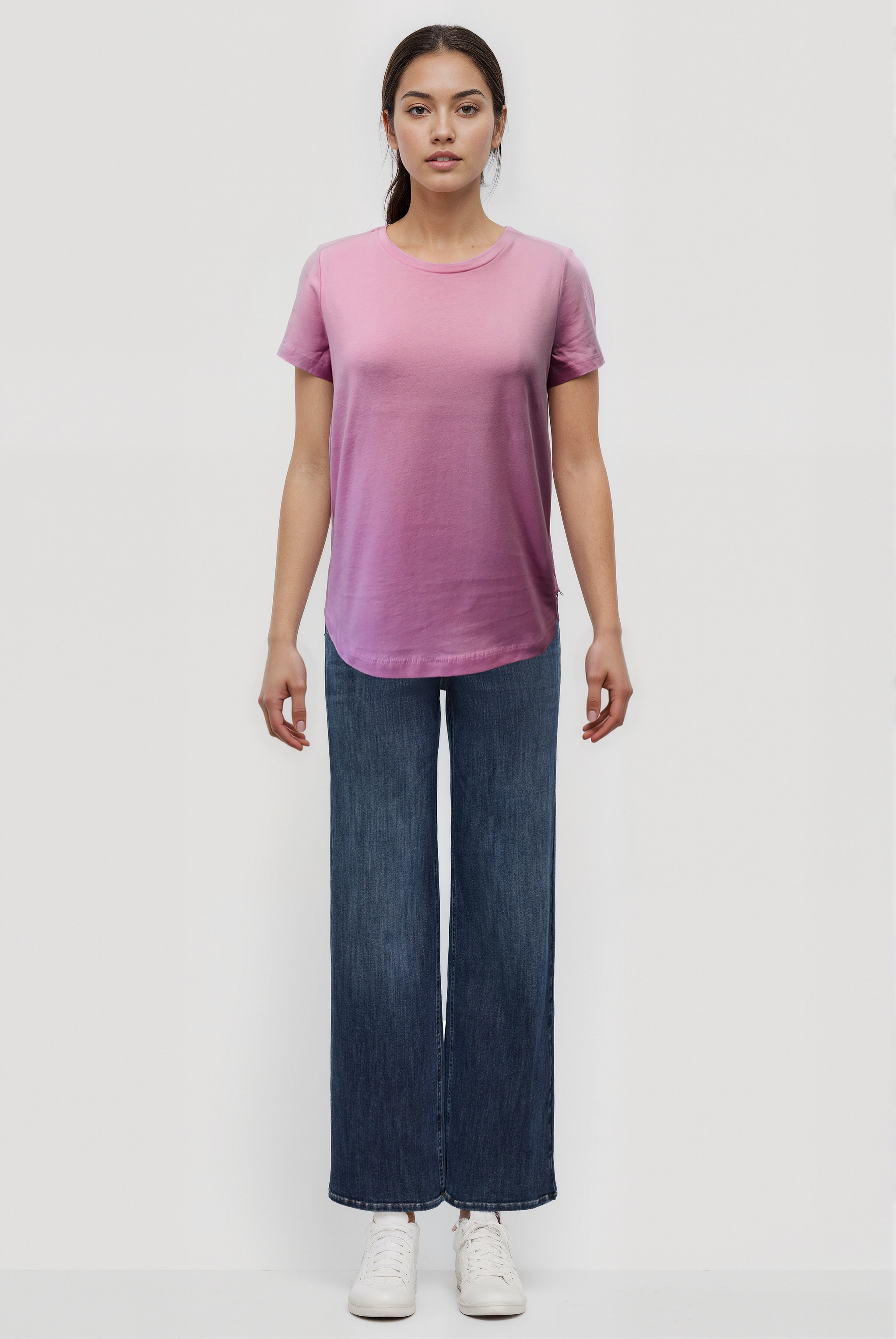 Pembe Bisiklet Yaka Kısa Kollu Kadın T-Shirt TESS - T-Shirt - Westmark London EU(TR) Store Organik Pamuklu Sürdürülebilir Moda