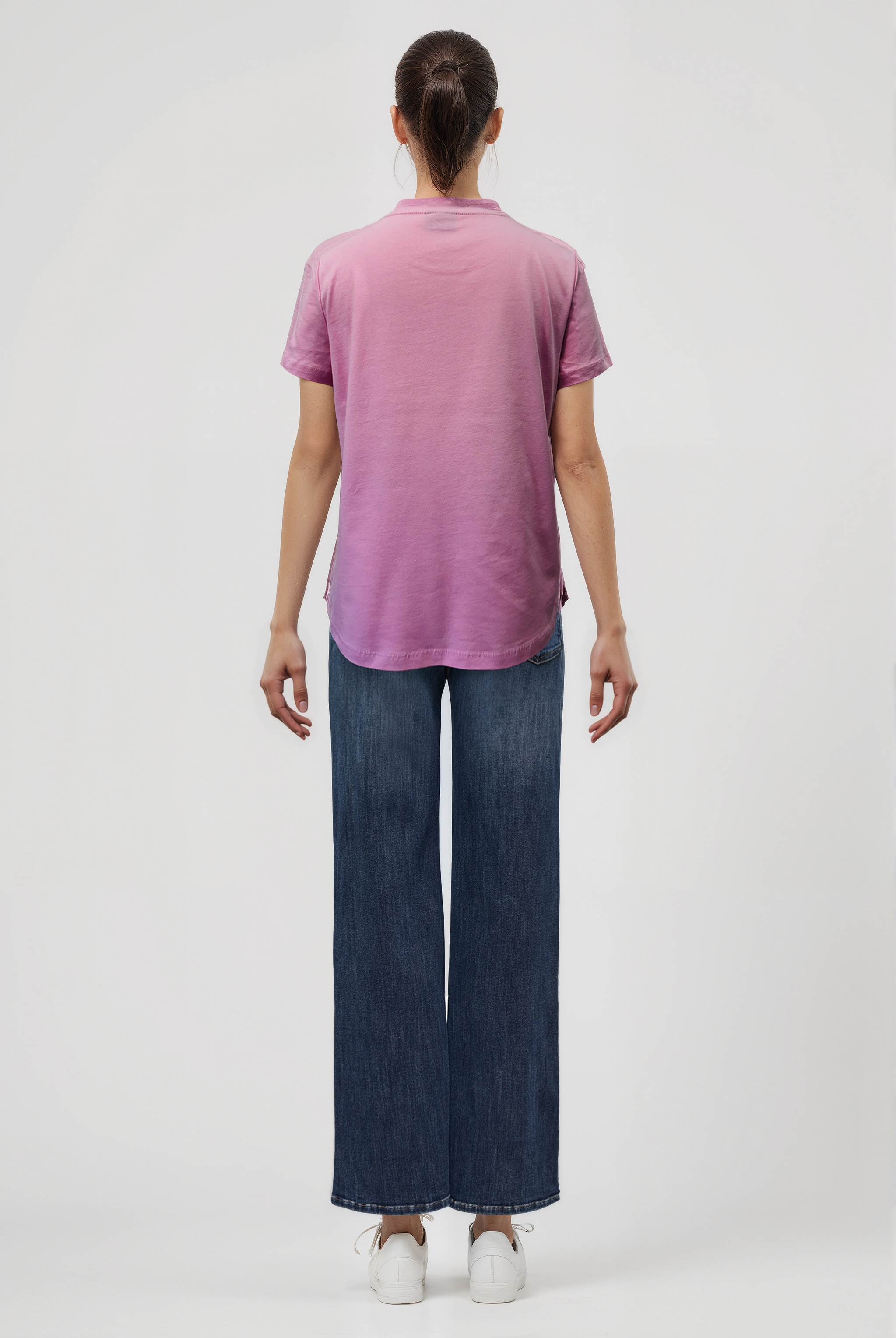 Pembe Bisiklet Yaka Kısa Kollu Kadın T-Shirt TESS - T-Shirt - Westmark London EU(TR) Store Organik Pamuklu Sürdürülebilir Moda